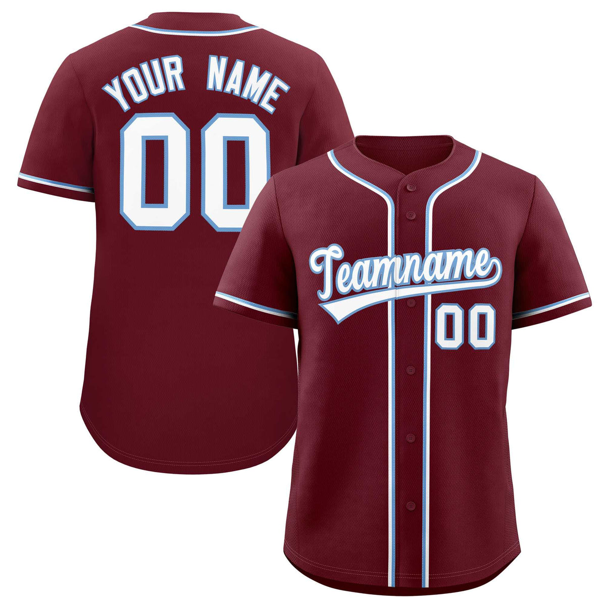Custom Maroon Classic Style Authentic Baseball Jersey