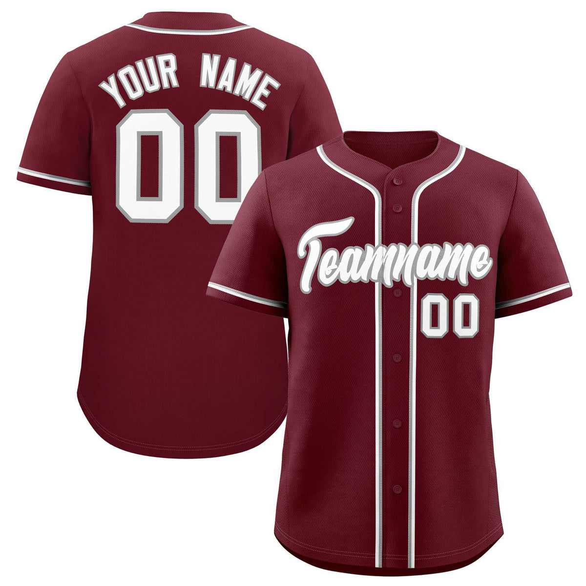 Custom Maroon Classic Style Authentic Baseball Jersey