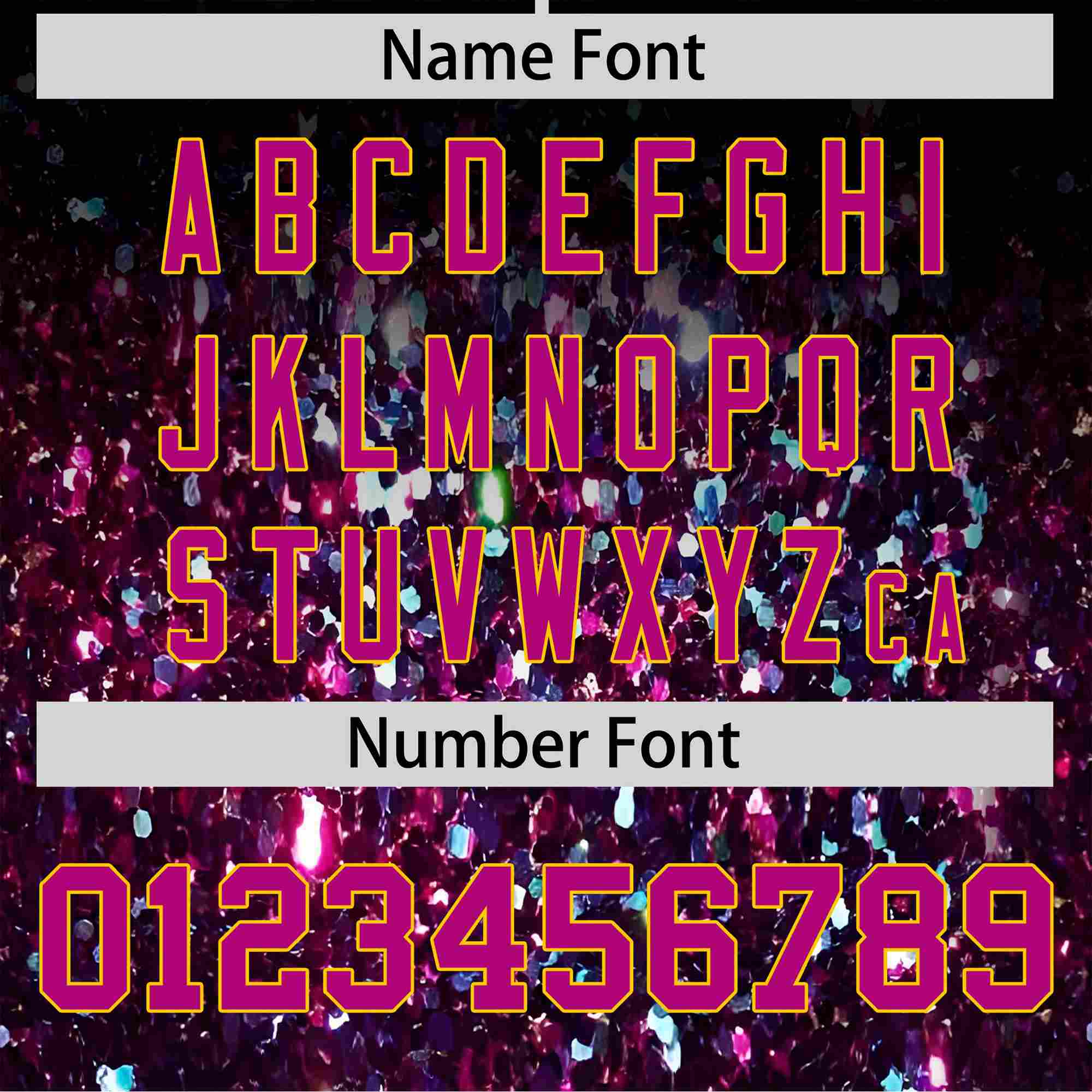 Custom Black Dark Pink Sparkle-Effect Pattern Gradient Fashion Authentic Baseball Jersey