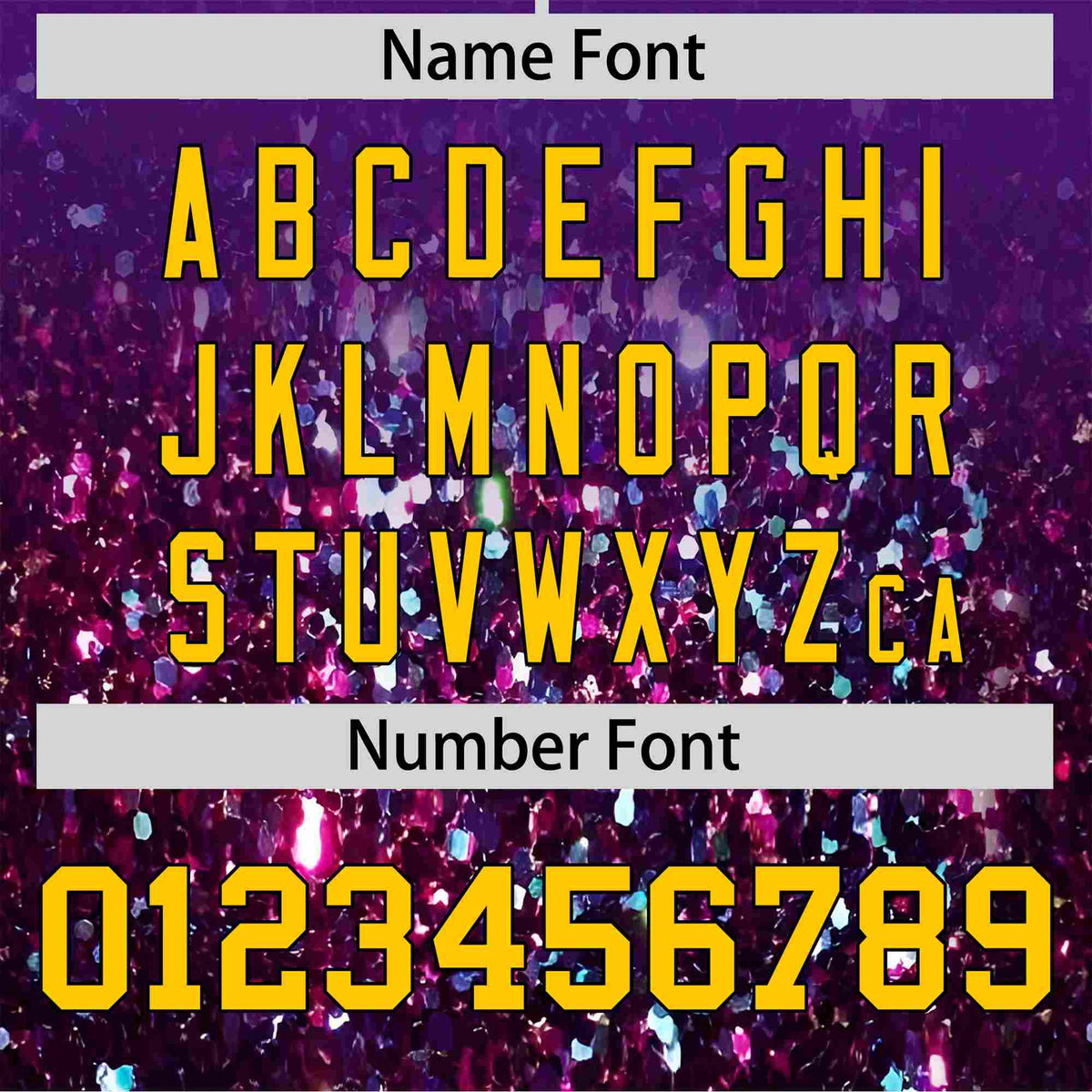 Custom Purple Gold Sparkle-Effect Pattern Gradient Fashion Authentic Baseball Jersey