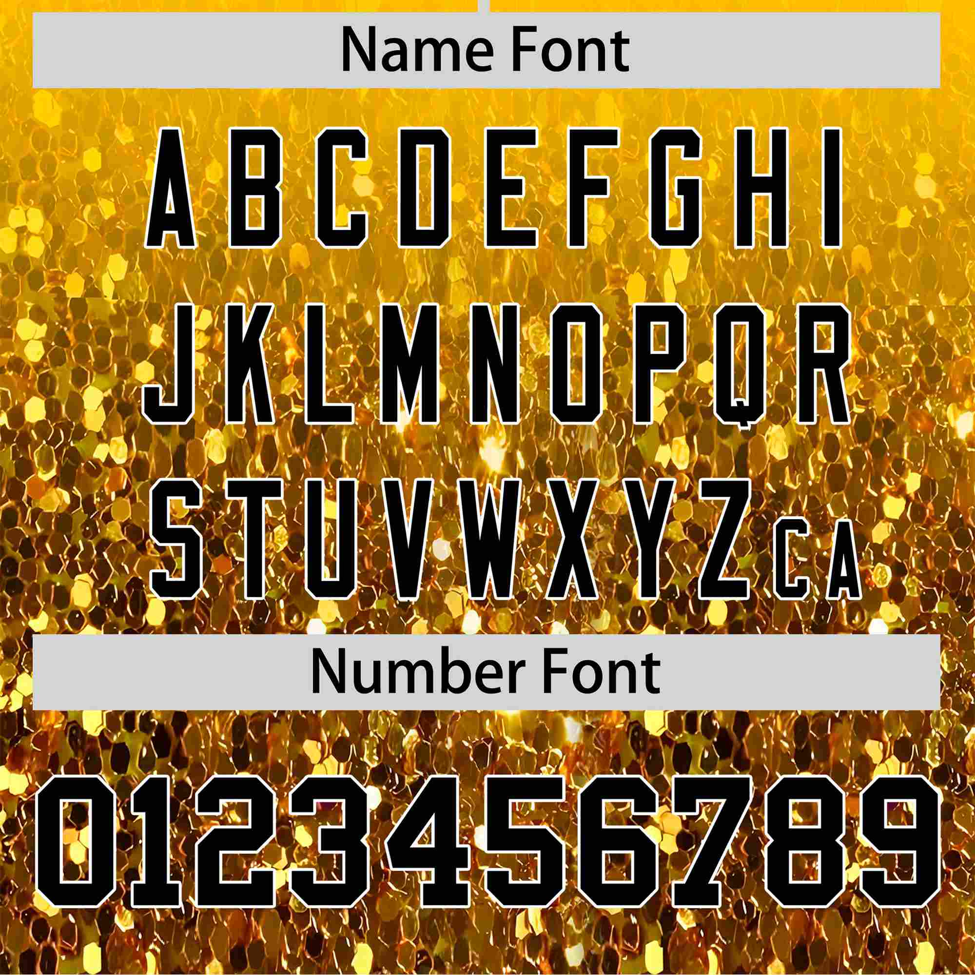 Custom Gold Black Sparkle-Effect Pattern Gradient Fashion Authentic Baseball Jersey