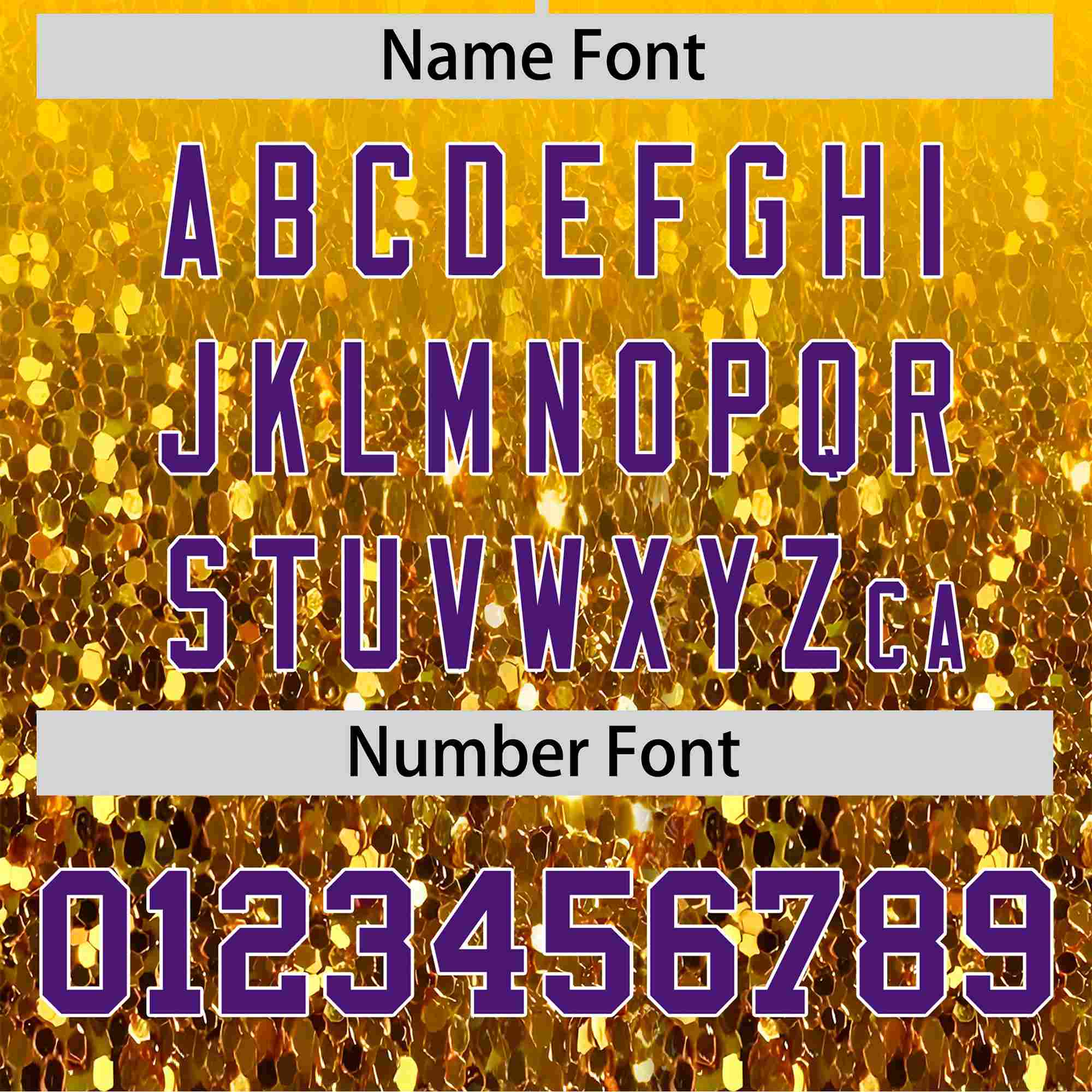 Custom Gold Purple Sparkle-Effect Pattern Gradient Fashion Authentic Baseball Jersey