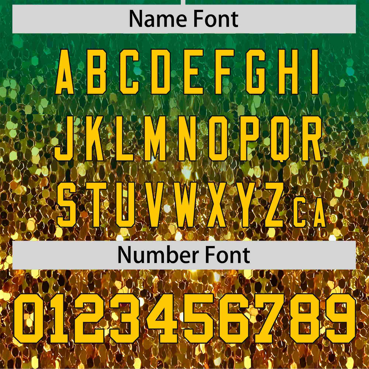 Custom Kelly Green Gold Sparkle-Effect Pattern Gradient Fashion Authentic Baseball Jersey