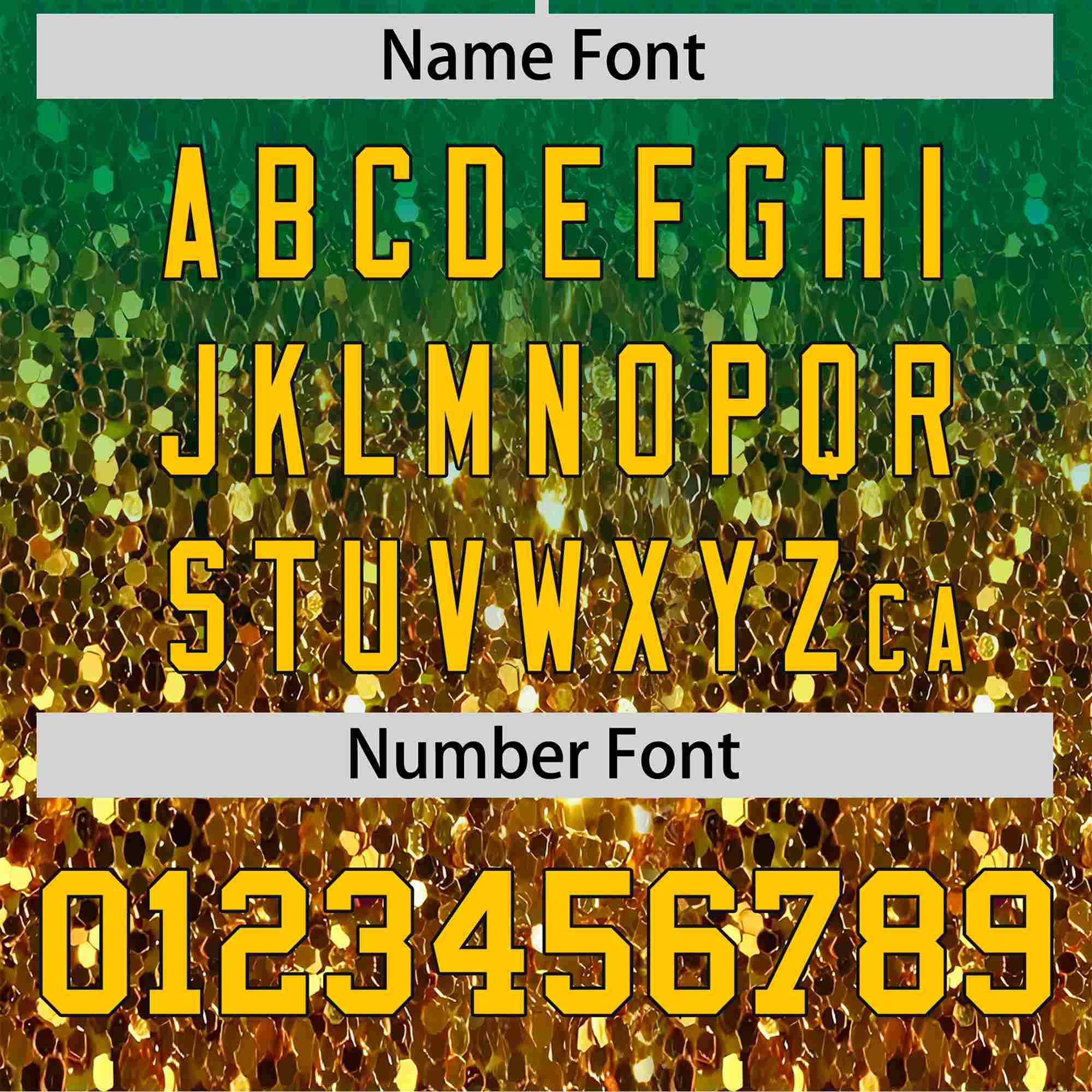 Custom Kelly Green Gold Sparkle-Effect Pattern Gradient Fashion Authentic Baseball Jersey