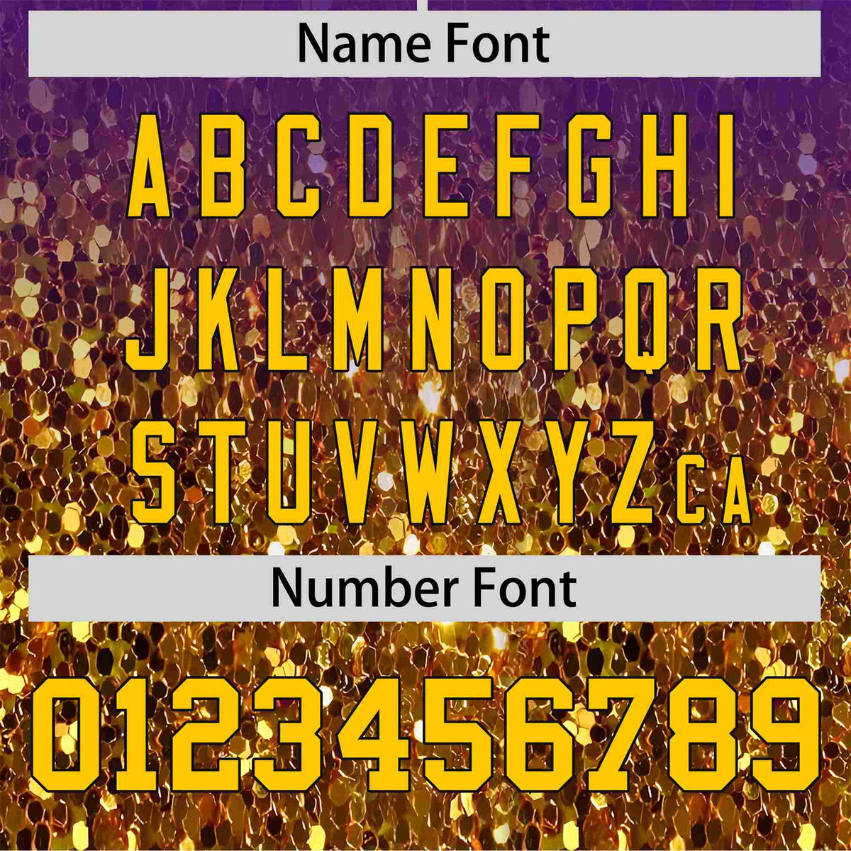 Custom Purple Gold Sparkle-Effect Pattern Gradient Fashion Authentic Baseball Jersey