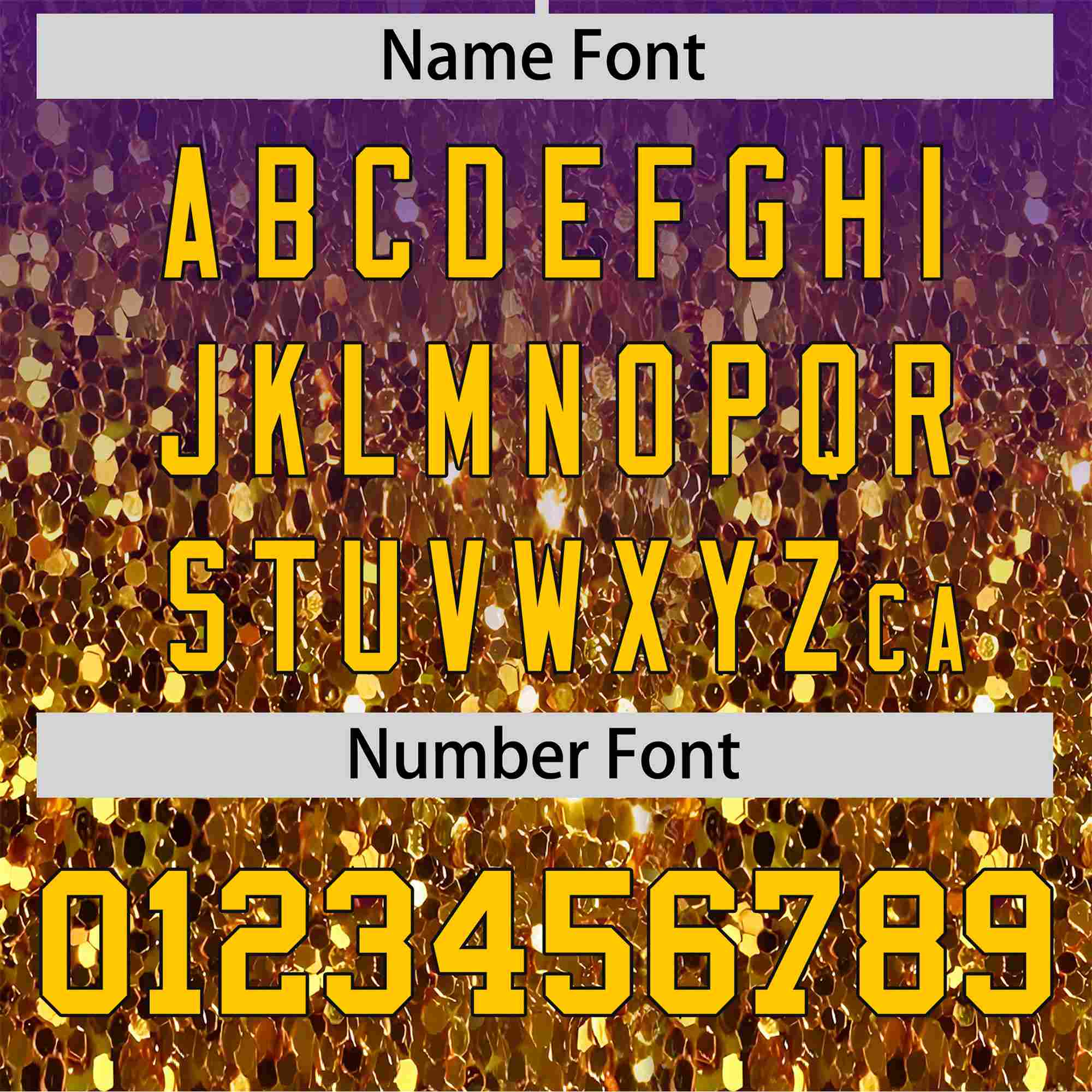 Custom Purple Gold Sparkle-Effect Pattern Gradient Fashion Authentic Baseball Jersey