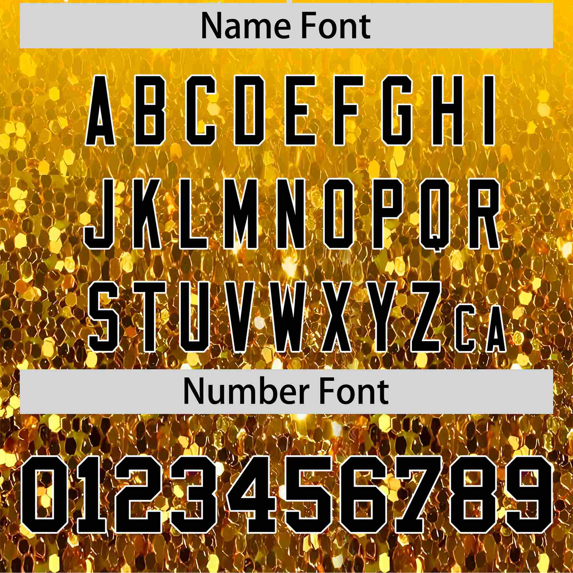 Custom Gold Black Sparkle-Effect Pattern Gradient Fashion Authentic Baseball Jersey