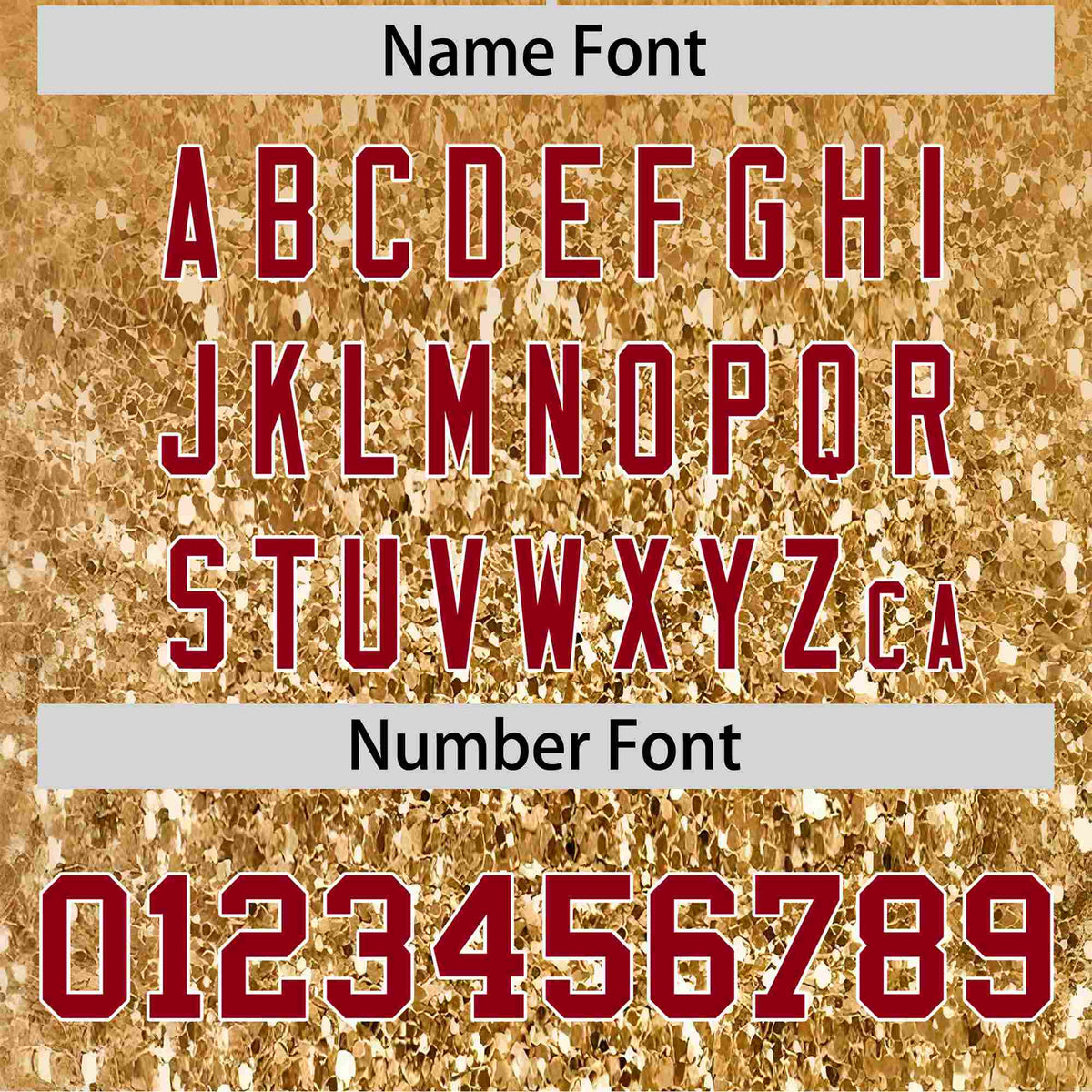 Custom Old Gold Crimson Sparkle-Effect Pattern Gradient Fashion Authentic Baseball Jersey