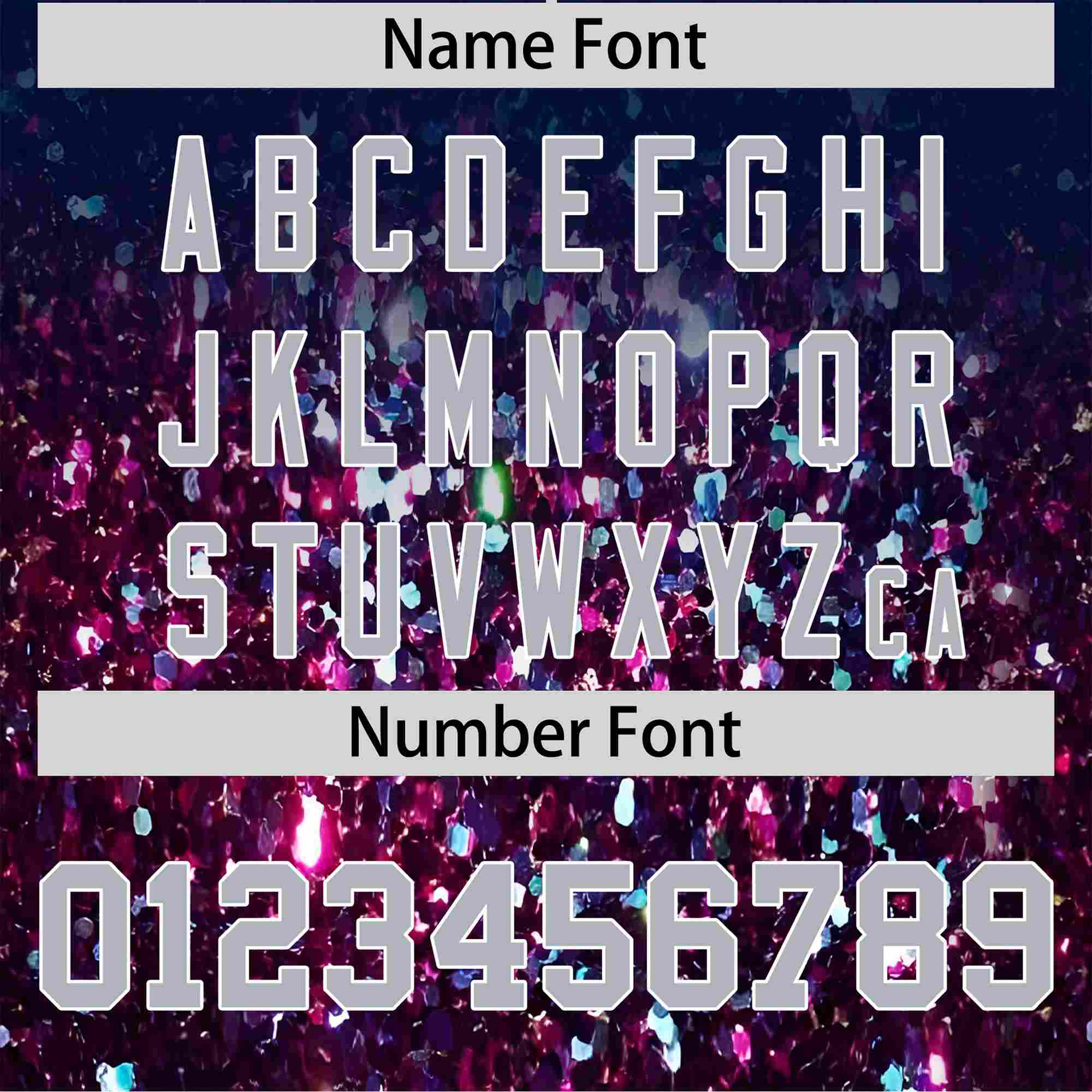 Custom Navy Gray Sparkle-Effect Pattern Gradient Fashion Authentic Baseball Jersey