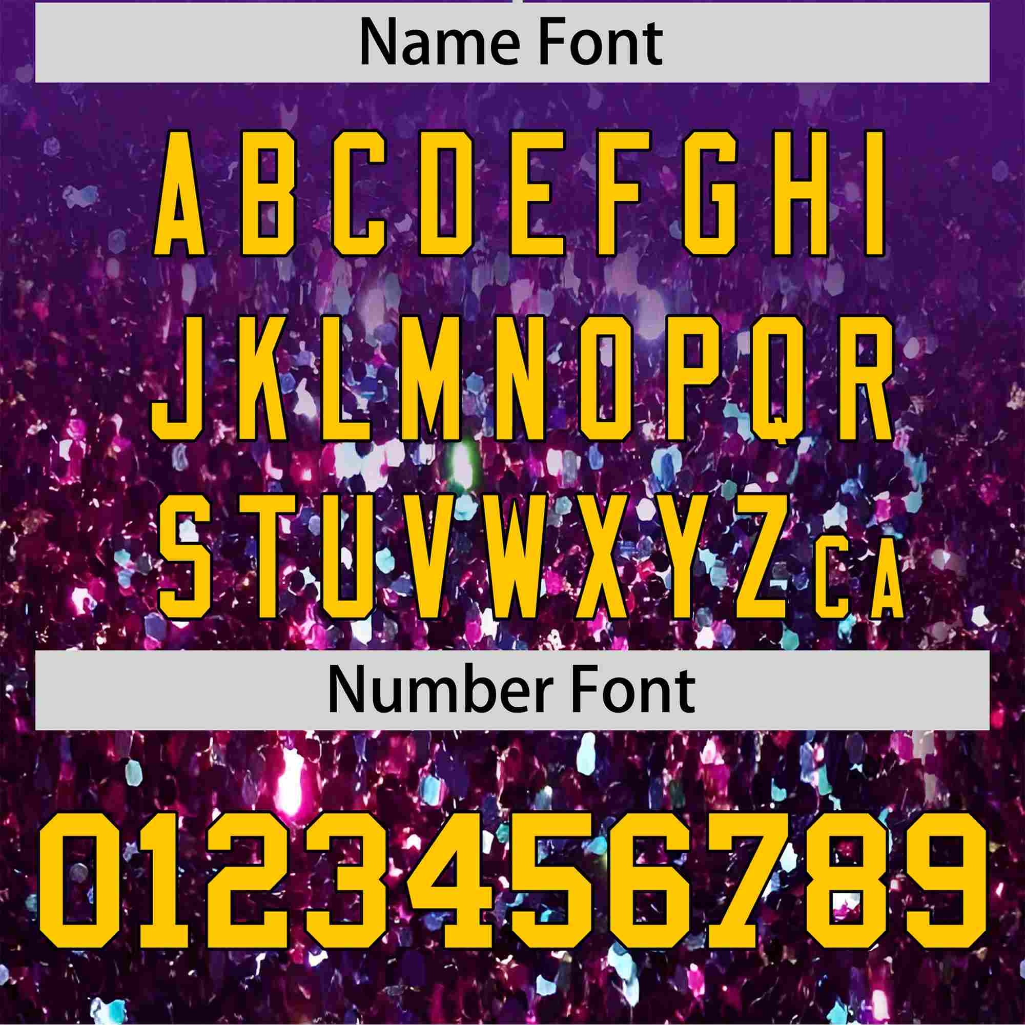 Custom Purple Gold Sparkle-Effect Pattern Gradient Fashion Authentic Baseball Jersey