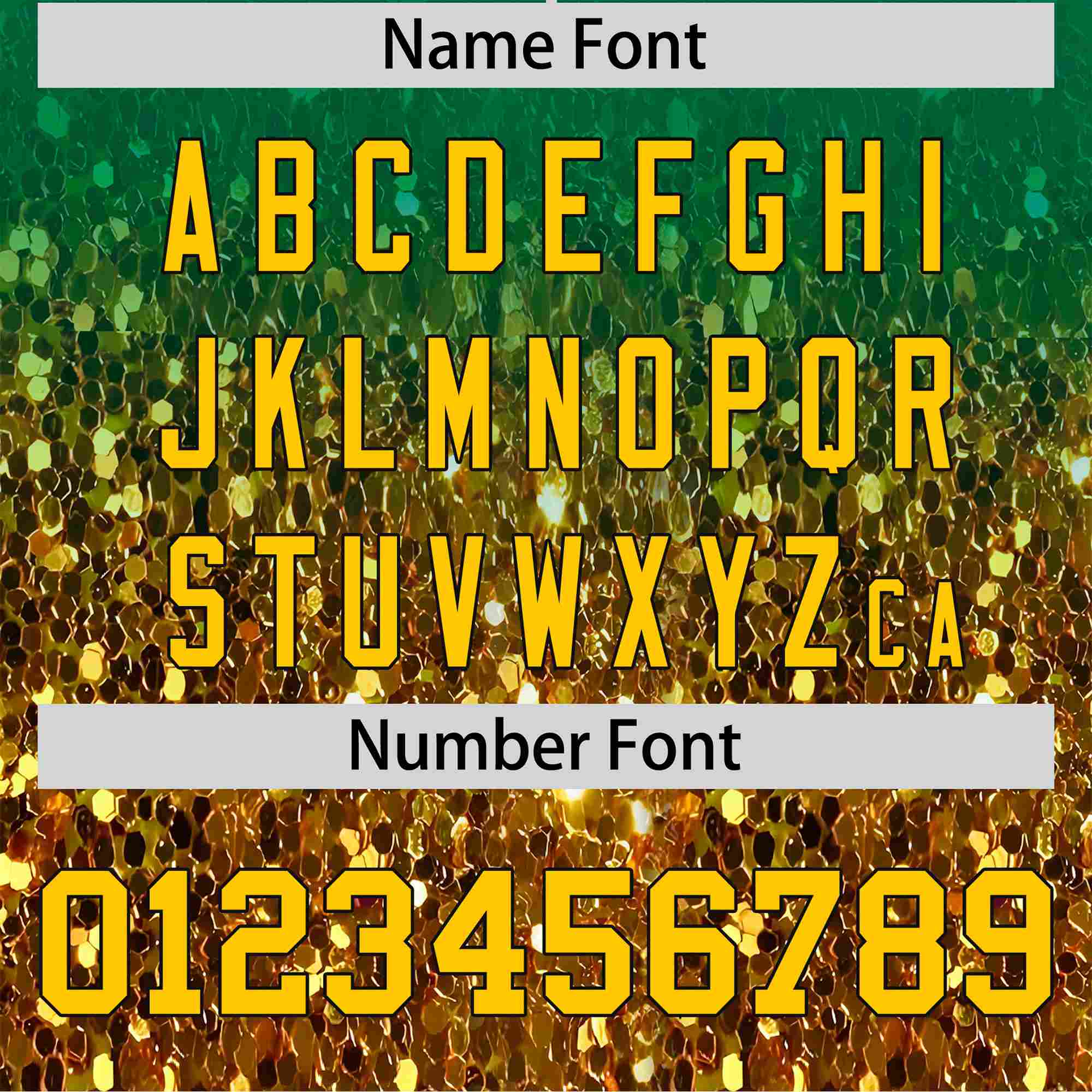 Custom Kelly Green Gold Sparkle-Effect Pattern Gradient Fashion Authentic Baseball Jersey