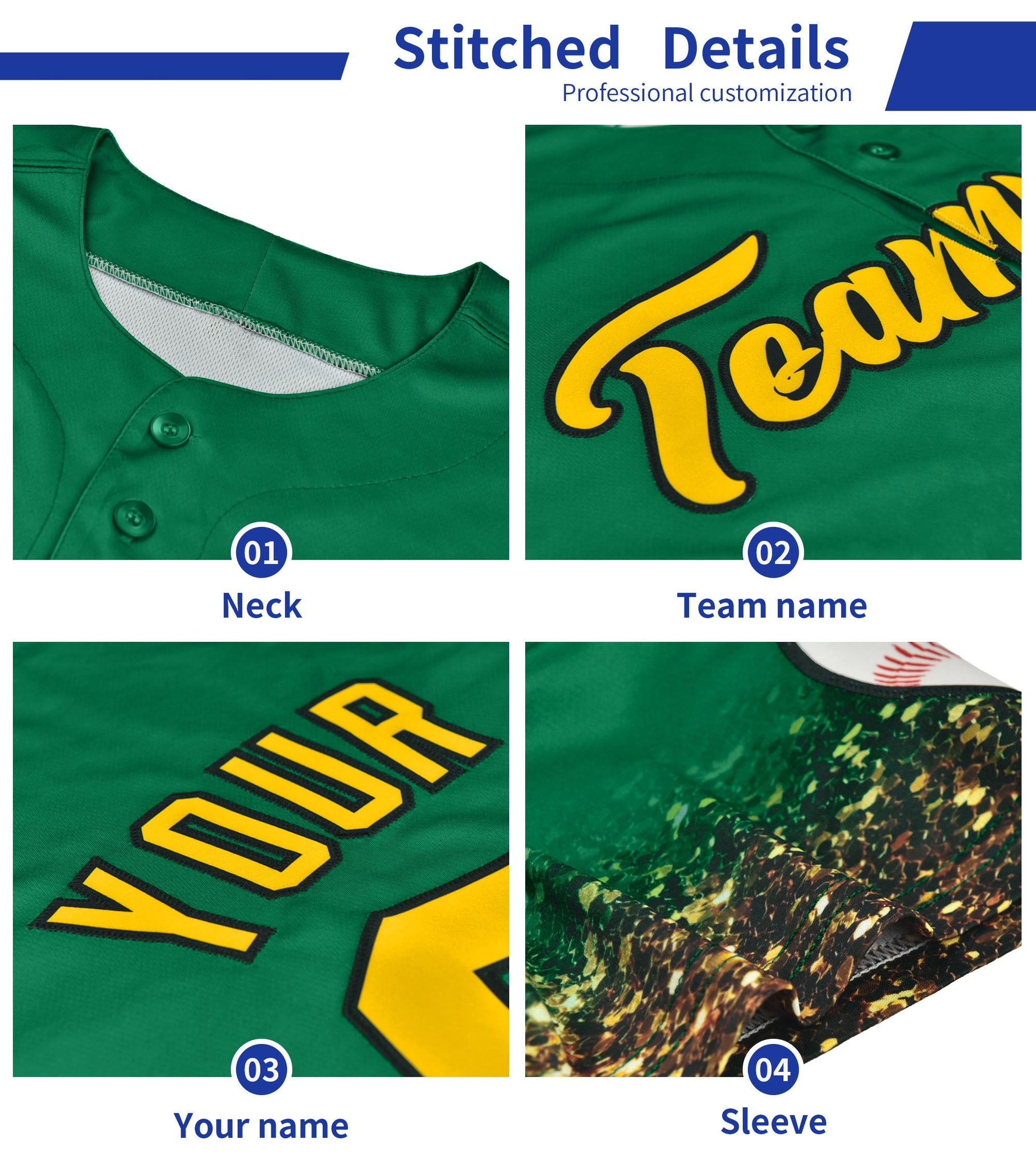 Custom Teal Gold Sparkle-Effect Pattern Gradient Fashion Authentic Baseball Jersey