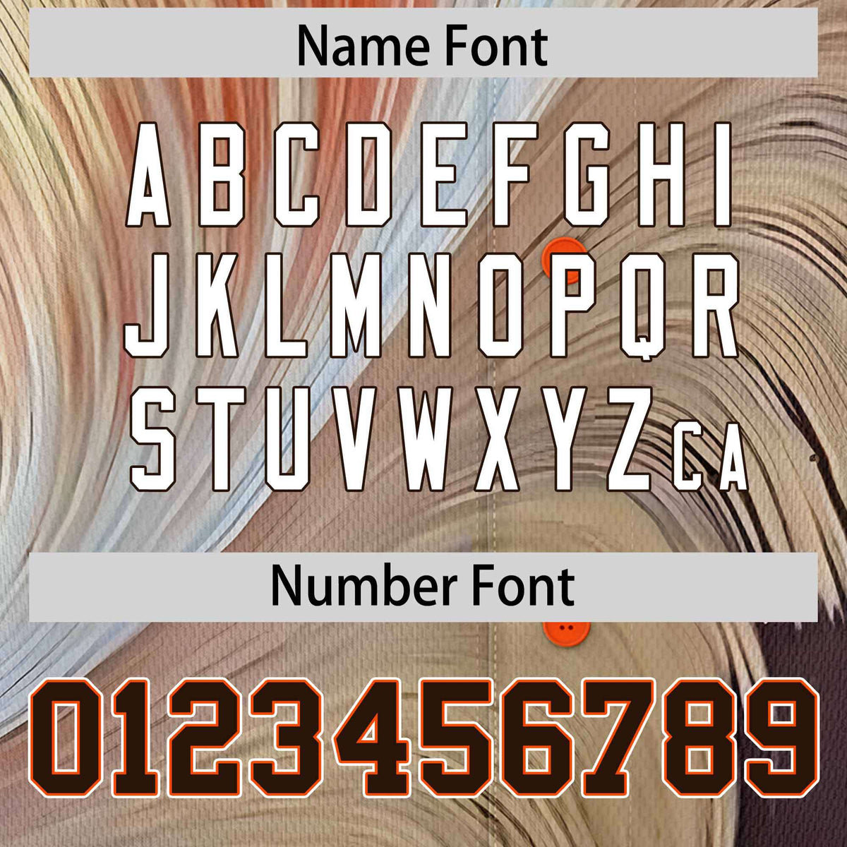 Custom Brown Orange Fluid Feather Graffiti Pattern Authentic Baseball Jersey