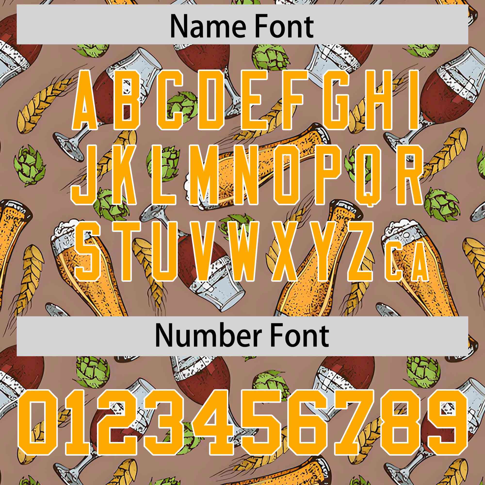 Custom Old Gold National Beer Day Personalized Beer Pattern Baseball Jersey | Suitable For Groups Or Parties | KXKSHOP