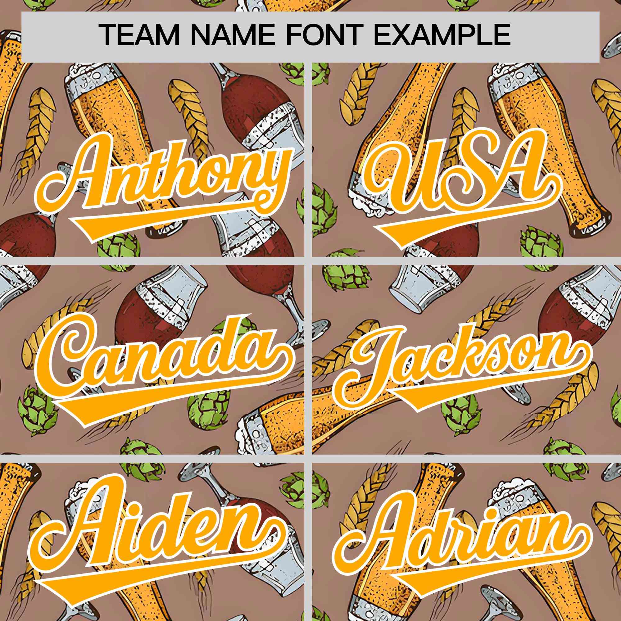 Custom Old Gold National Beer Day Personalized Beer Pattern Baseball Jersey | Suitable For Groups Or Parties | KXKSHOP