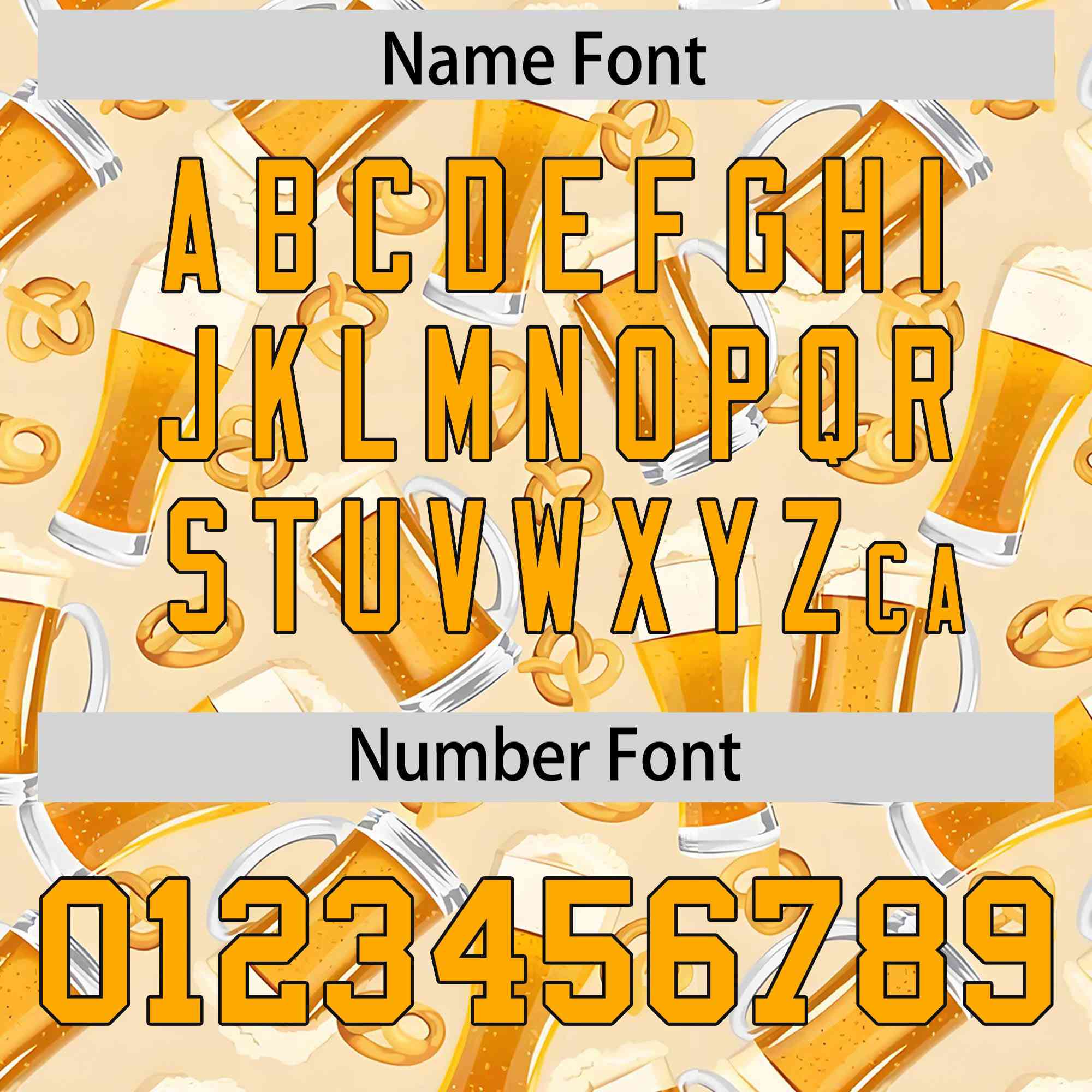 Custom Cream Orange National Beer Day Personalized Beer Pattern Baseball Jersey | Suitable For Groups Or Parties | KXKSHOP