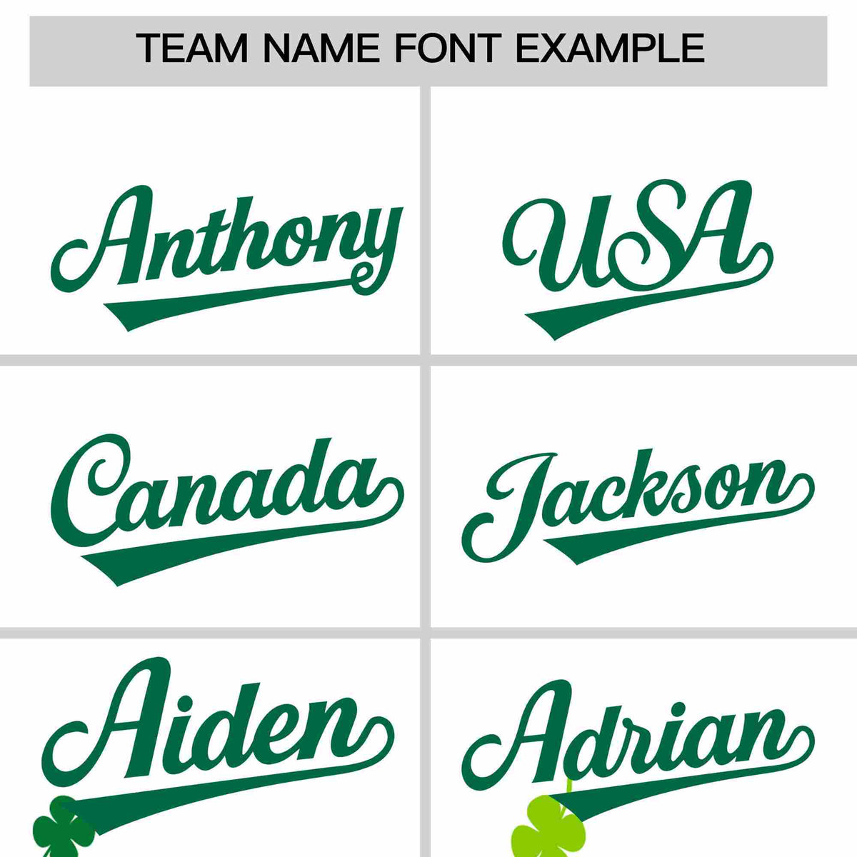 Custom White Green St.Patrick's Day Personalized Four Leaf Clover Pattern Baseball Jersey| KXKSHOP