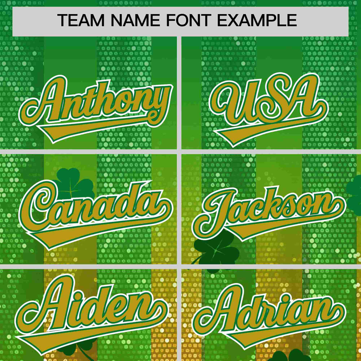 Custom Kelly Green Green St.Patrick's Day Personalized Four Leaf Clover Pattern Baseball Jersey| KXKSHOP