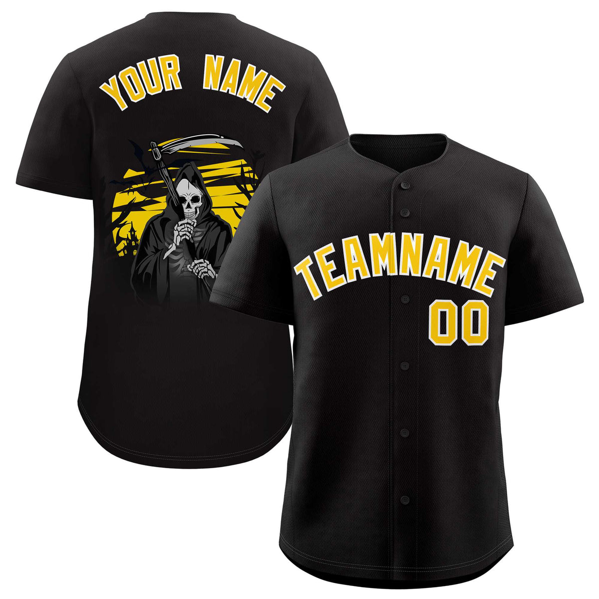 Custom Multi Color Halloween Authentic Baseball Jersey| KXKSHOP