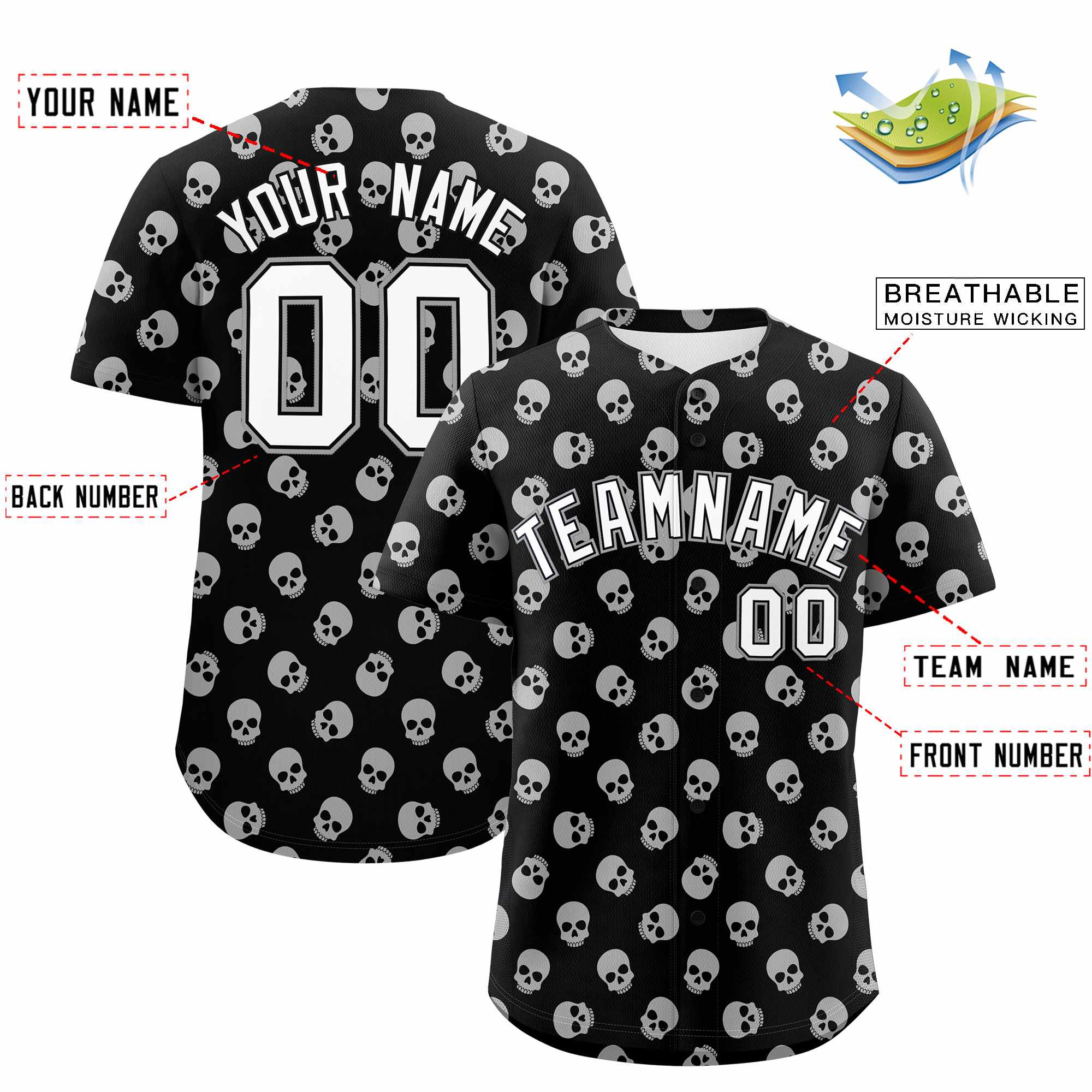 Custom Multi Color Halloween Authentic Baseball Jersey| KXKSHOP