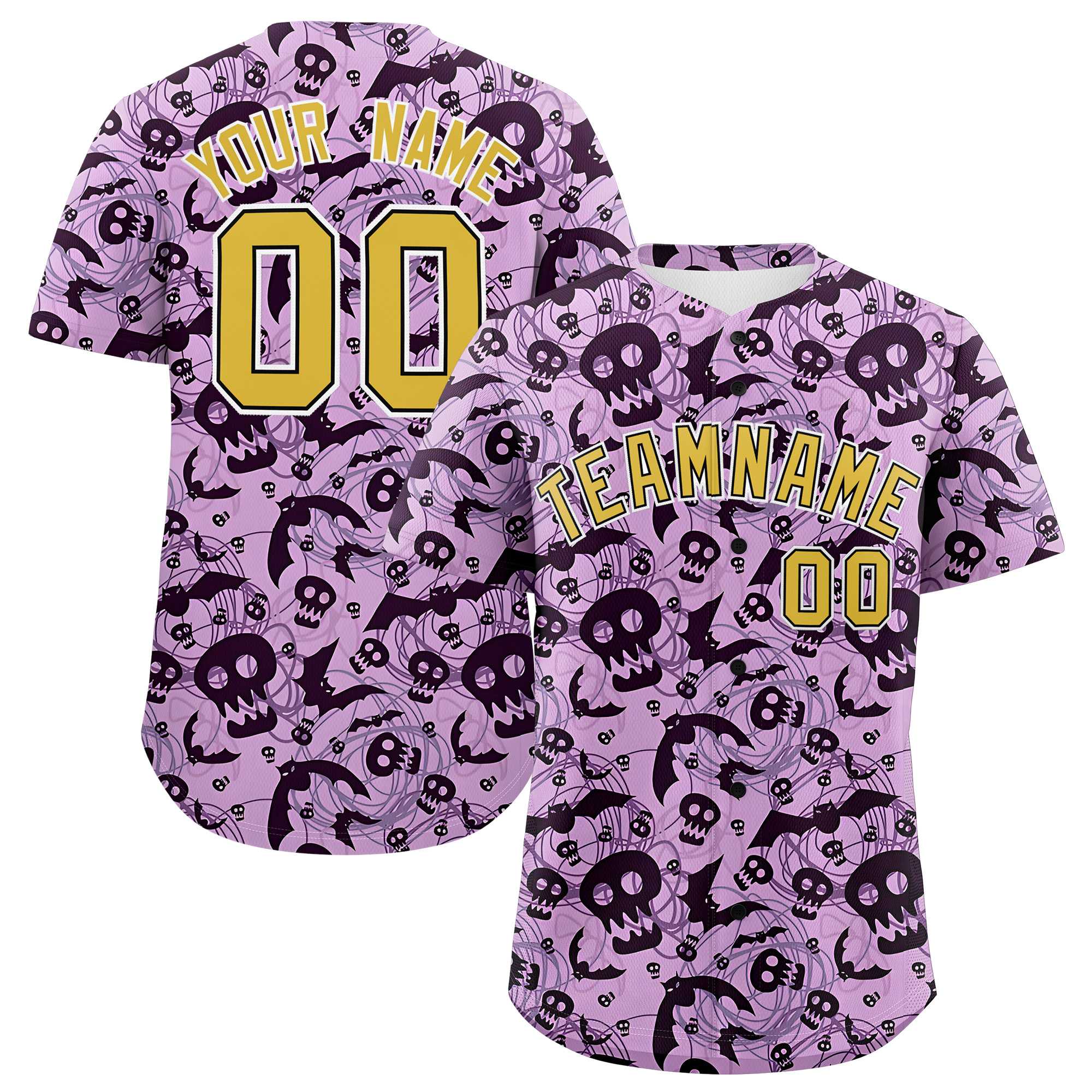 Custom Multi Color Halloween Authentic Baseball Jersey| KXKSHOP