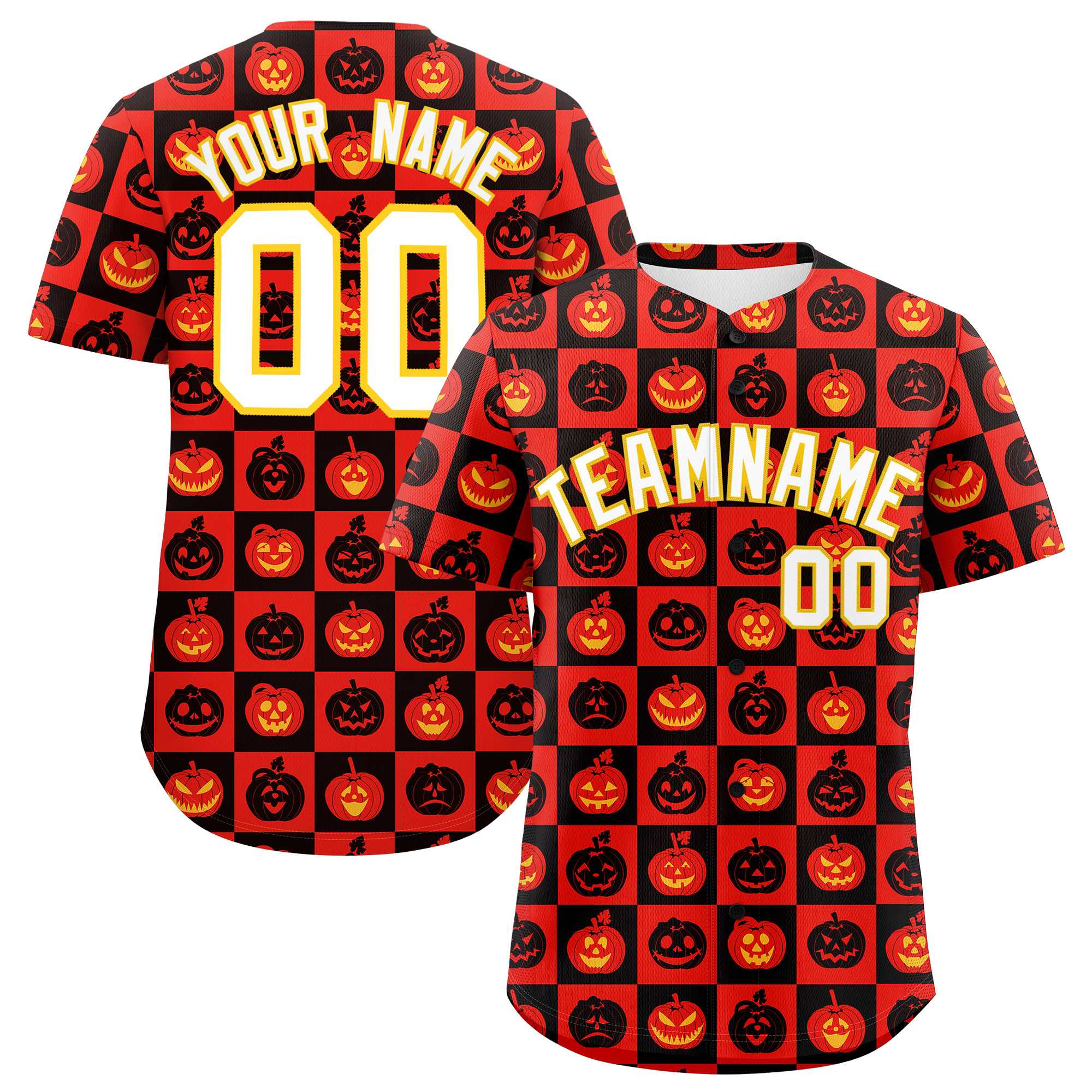 Custom Multi Color Halloween Authentic Baseball Jersey| KXKSHOP