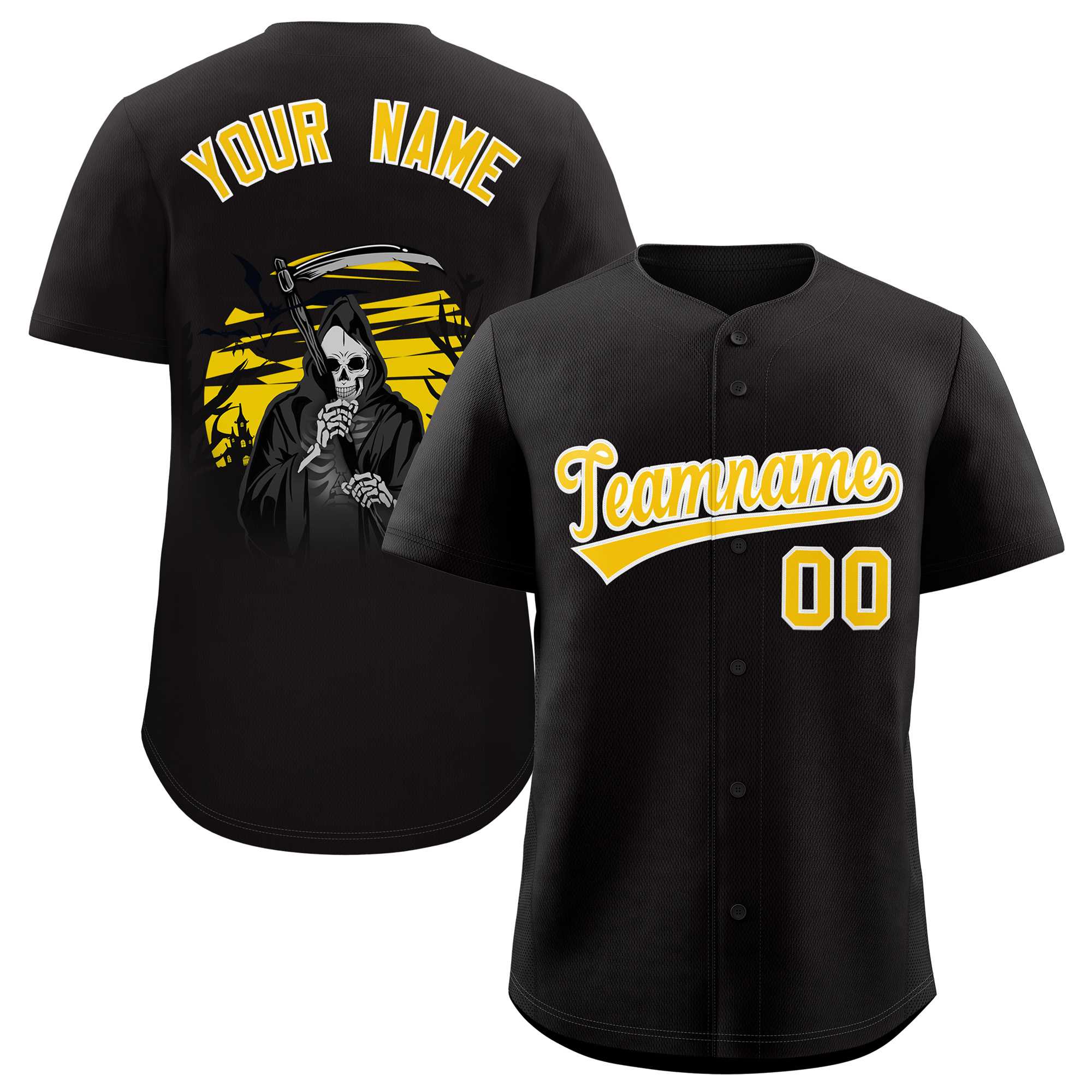 Custom Multi Color Halloween Authentic Baseball Jersey| KXKSHOP