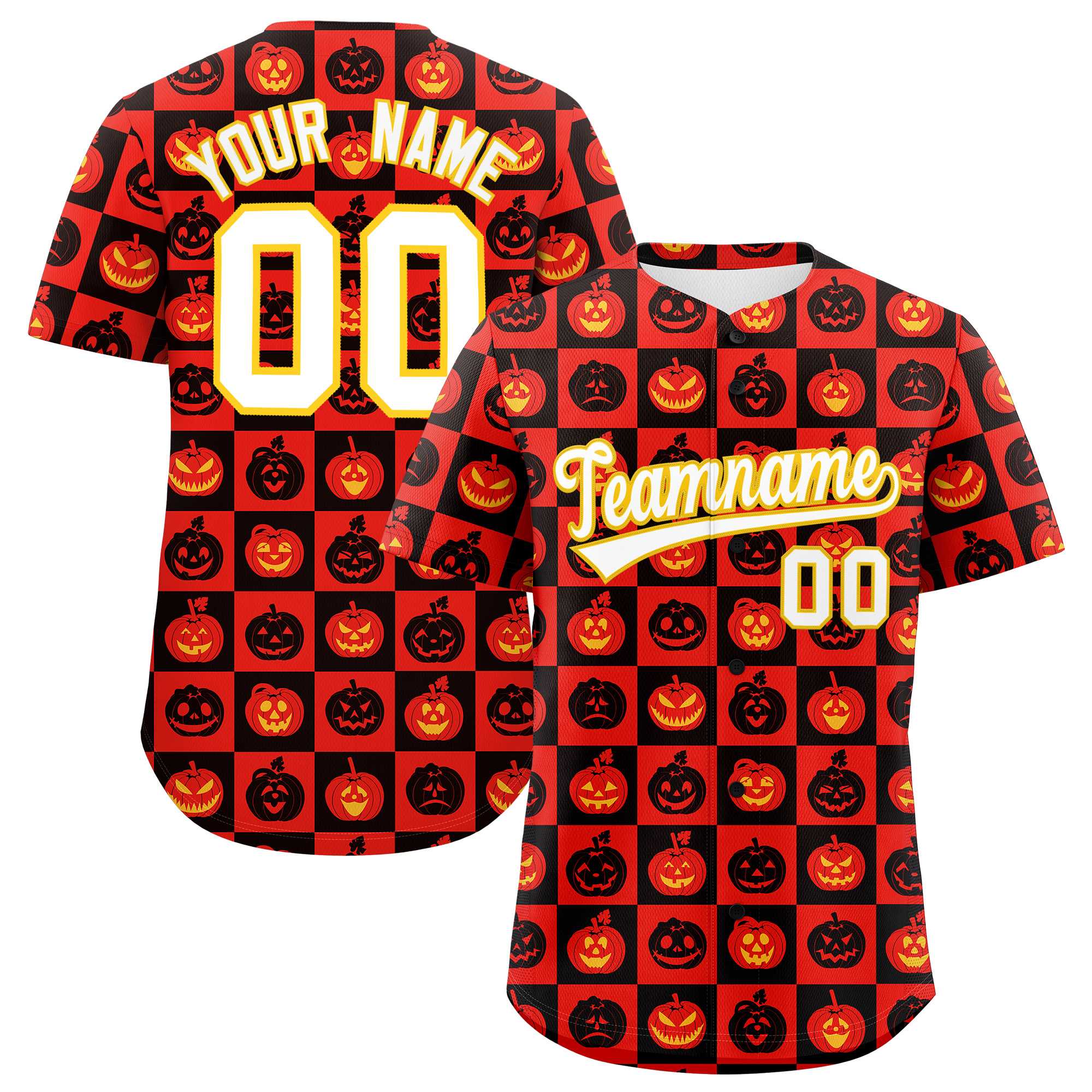 Custom Multi Color Halloween Authentic Baseball Jersey| KXKSHOP