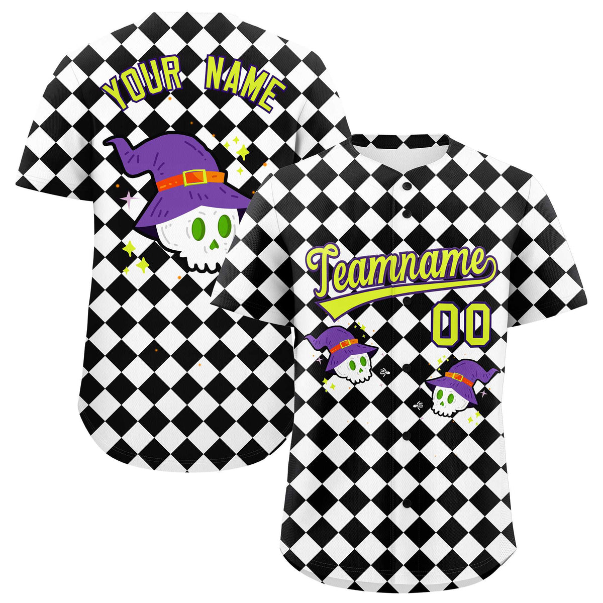 Custom Multi Color Halloween Authentic Baseball Jersey| KXKSHOP