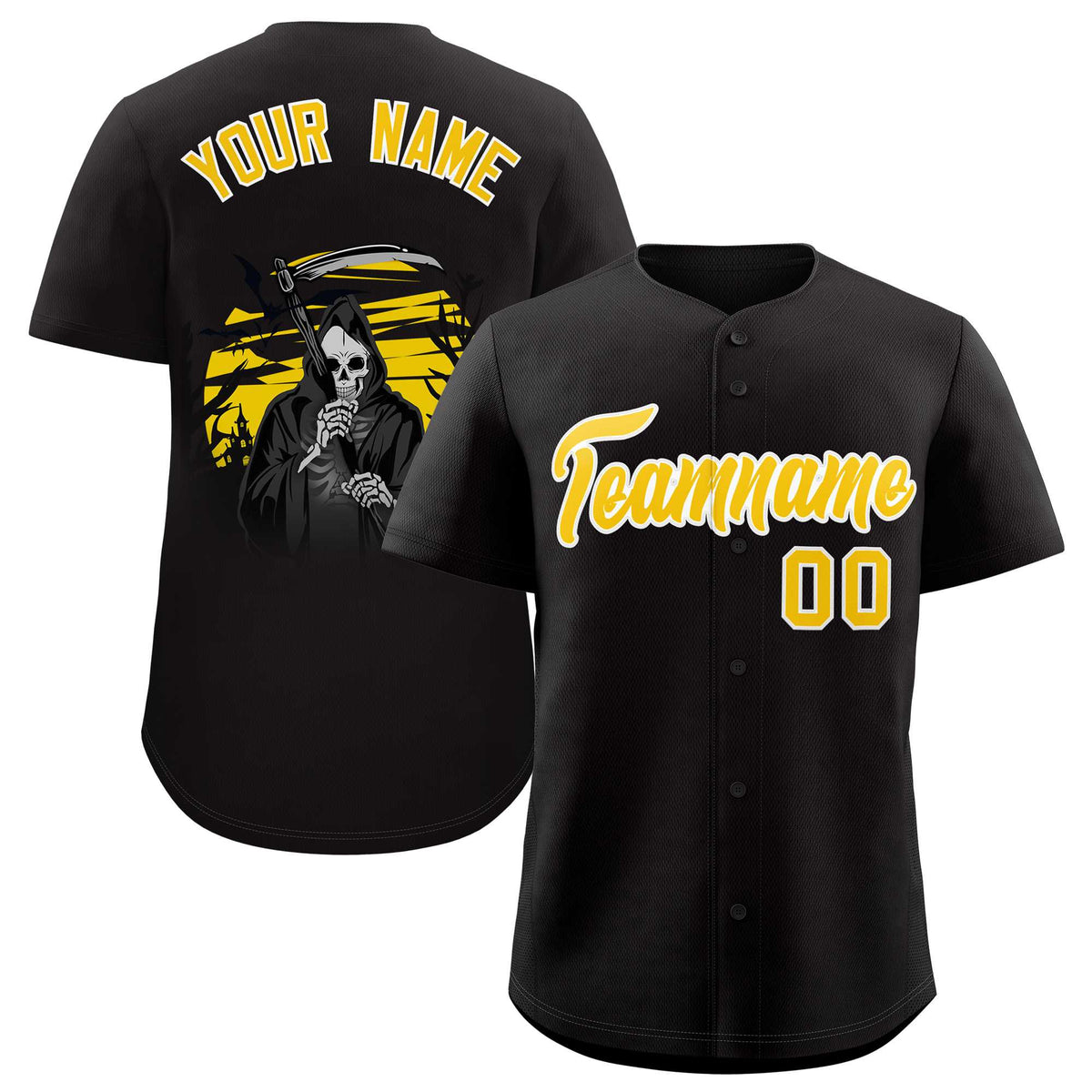 Custom Multi Color Halloween Authentic Baseball Jersey| KXKSHOP