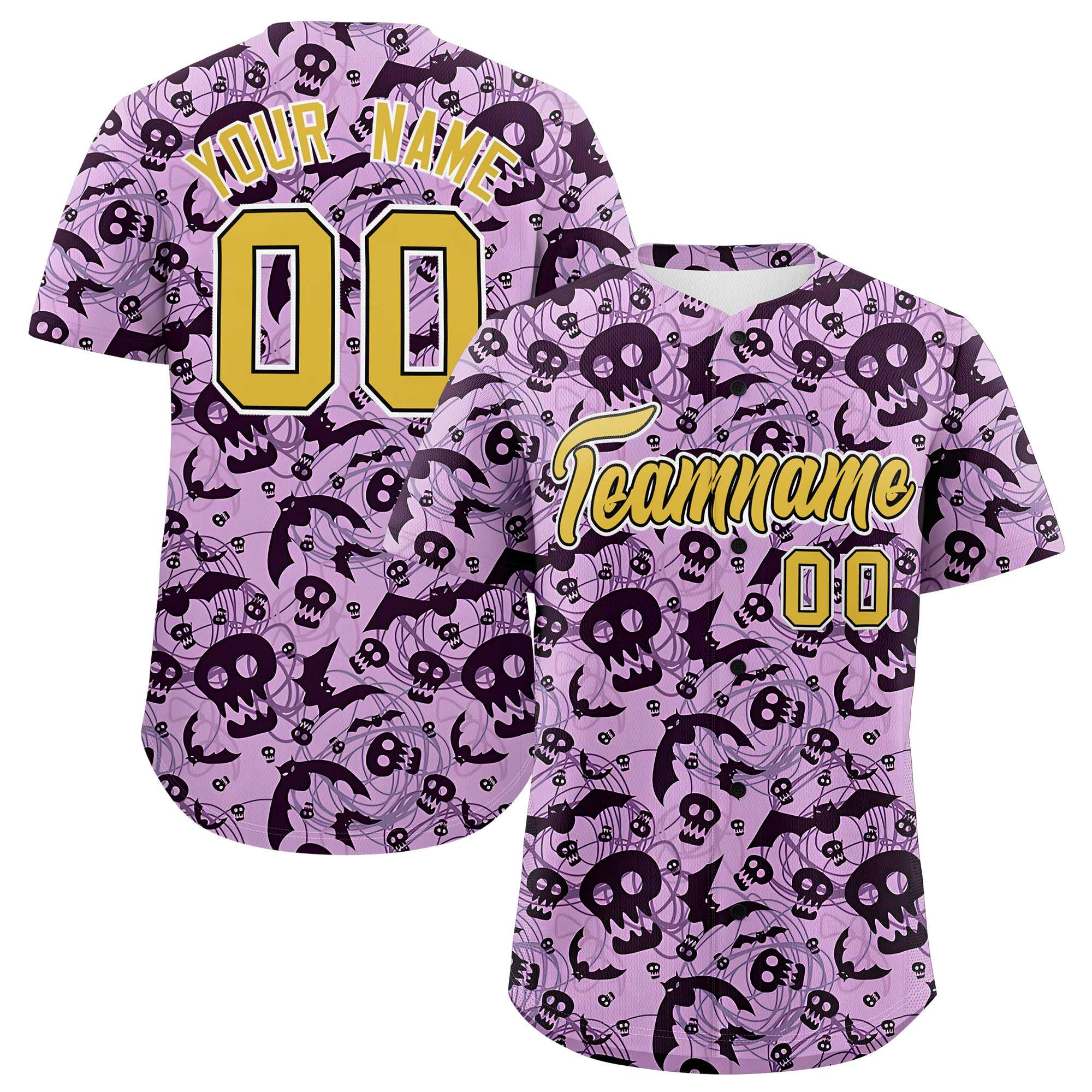 Custom Multi Color Halloween Authentic Baseball Jersey| KXKSHOP