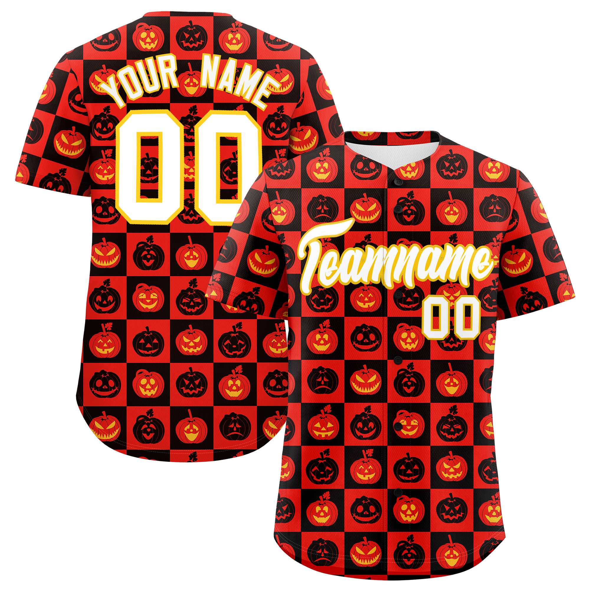 Custom Multi Color Halloween Authentic Baseball Jersey| KXKSHOP