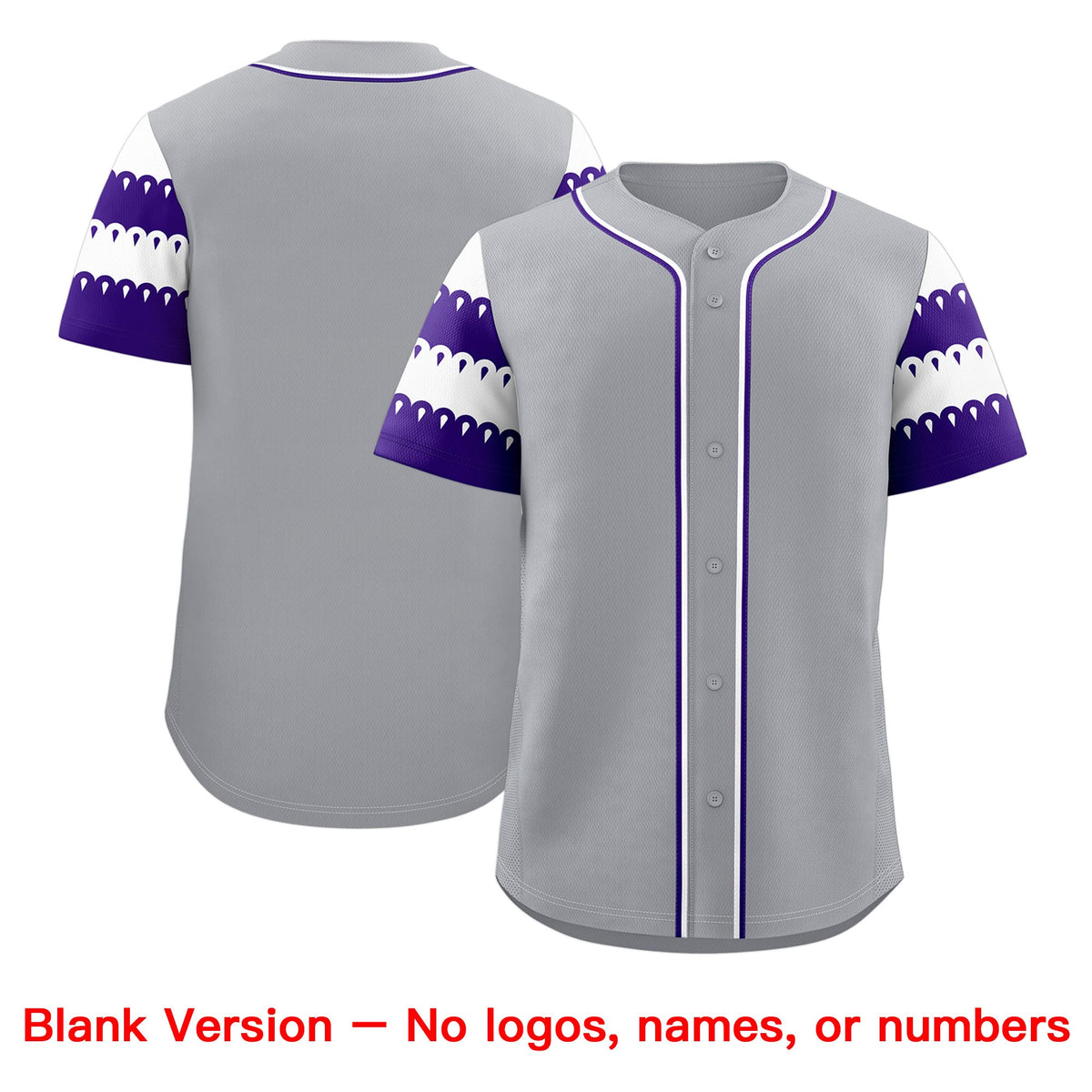 Custom Purple White Sleeve Flag Lace Baseball Jersey | Sublimation Printed & Embroidery,Add Name and Numbern,Perfect for Teams | KXKSHOP