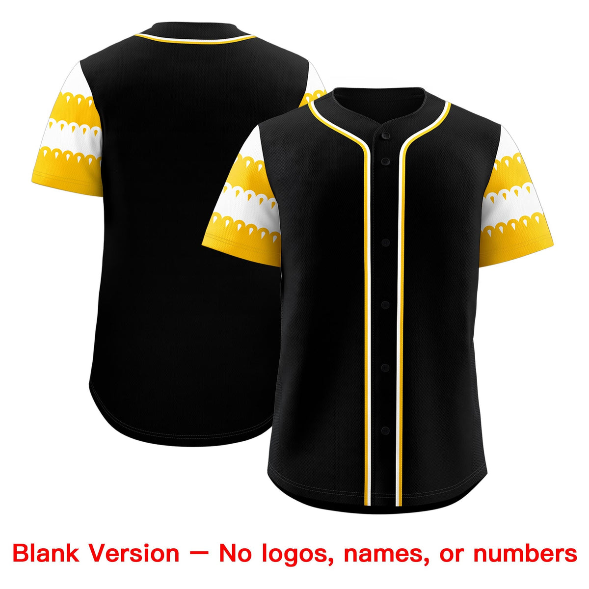Custom Black Gold White Sleeve Flag Lace Baseball Jersey | Sublimation Printed &amp; Embroidery,Add Name and Numbern,Perfect for Teams | KXKSHOP
