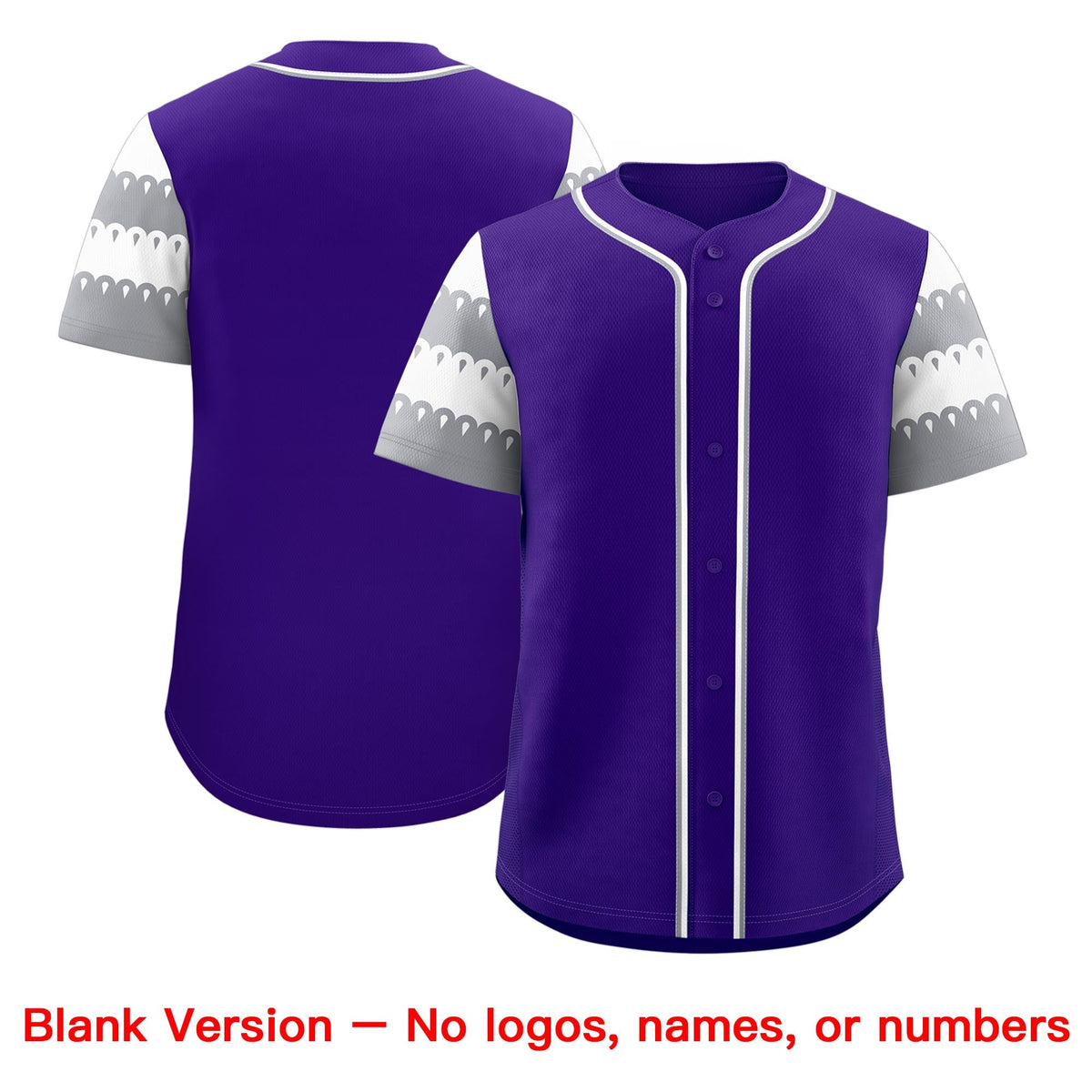 Custom Purple Gray White Sleeve Flag Lace Baseball Jersey | Sublimation Printed &amp; Embroidery,Add Name and Numbern,Perfect for Teams | KXKSHOP