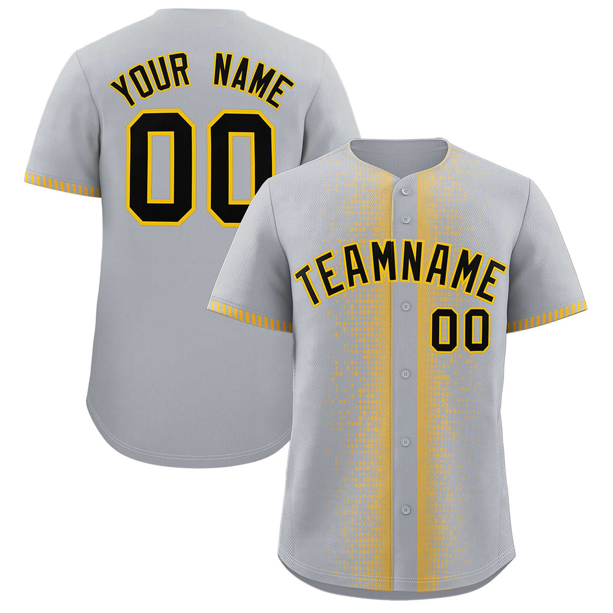 Custom Gray Gold Personalized Phonetic Rhythm Authentic Baseball Jersey | KXKSHOP