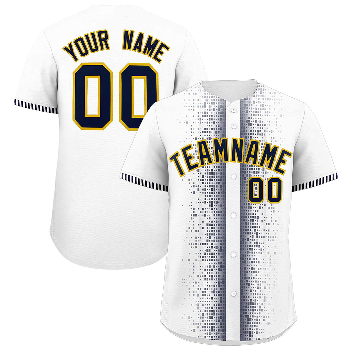 Custom White Navy Personalized Phonetic Rhythm Authentic Baseball Jersey | KXKSHOP