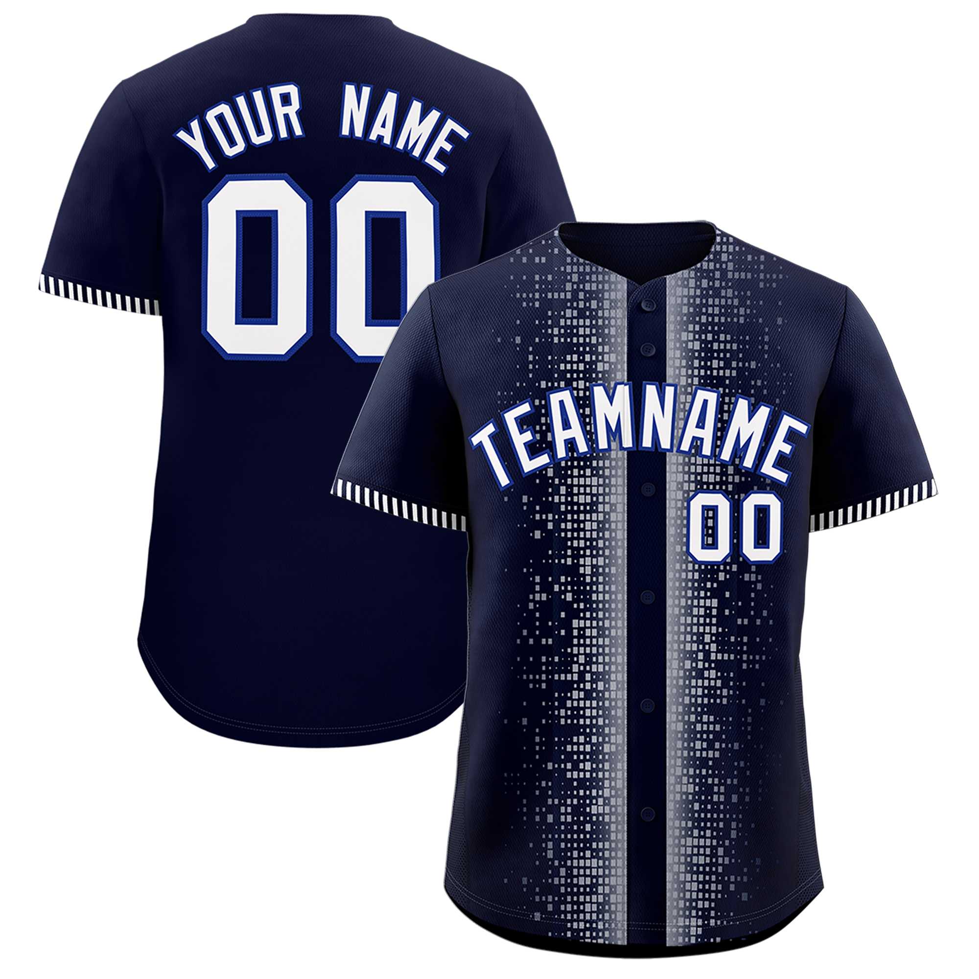 Custom Navy White Personalized Phonetic Rhythm Authentic Baseball Jersey | KXKSHOP