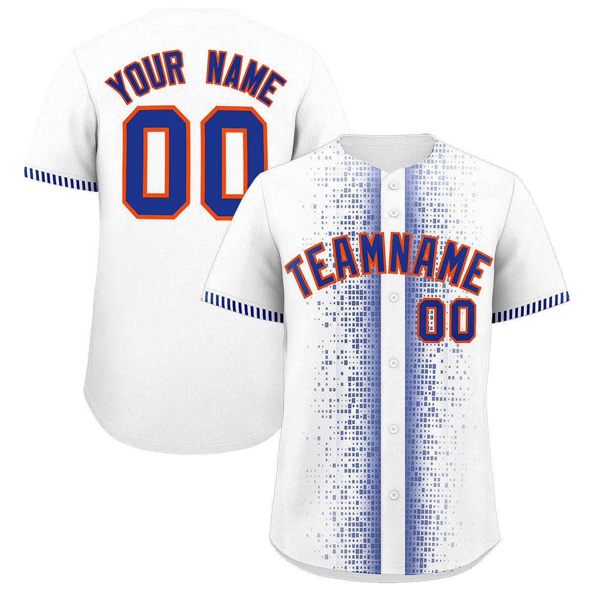 Custom White Royal Personalized Phonetic Rhythm Authentic Baseball Jersey | KXKSHOP