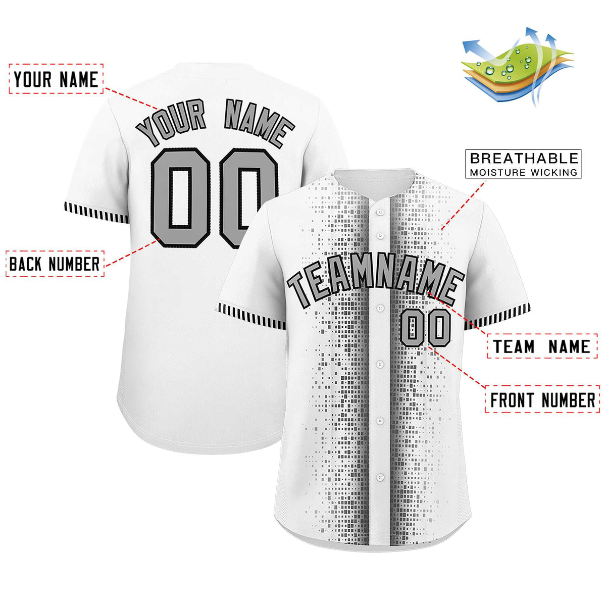 Custom White Black Personalized Phonetic Rhythm Authentic Baseball Jersey | KXKSHOP