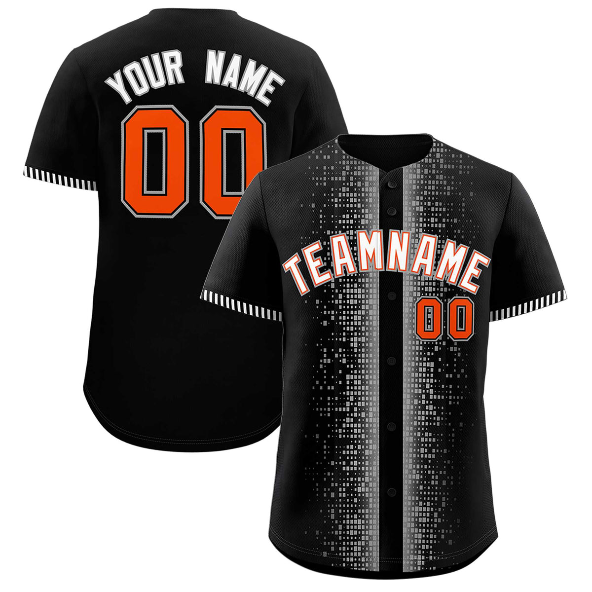 Custom Black Gray Personalized Phonetic Rhythm Authentic Baseball Jersey | KXKSHOP
