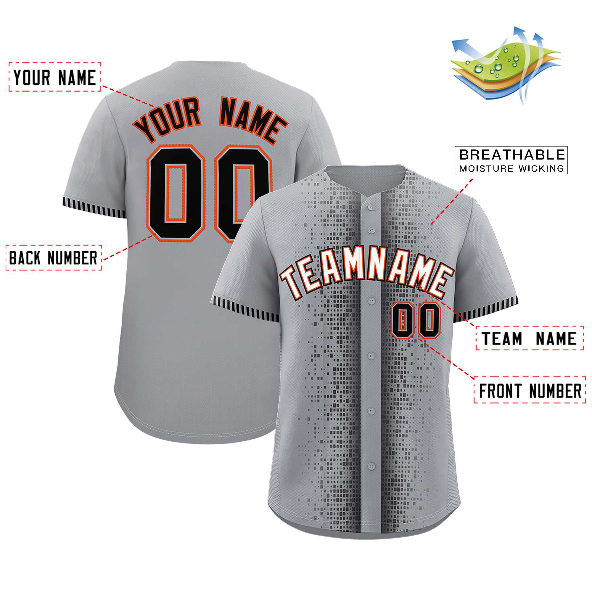 Custom Dark Gray Black Personalized Phonetic Rhythm Authentic Baseball Jersey | KXKSHOP