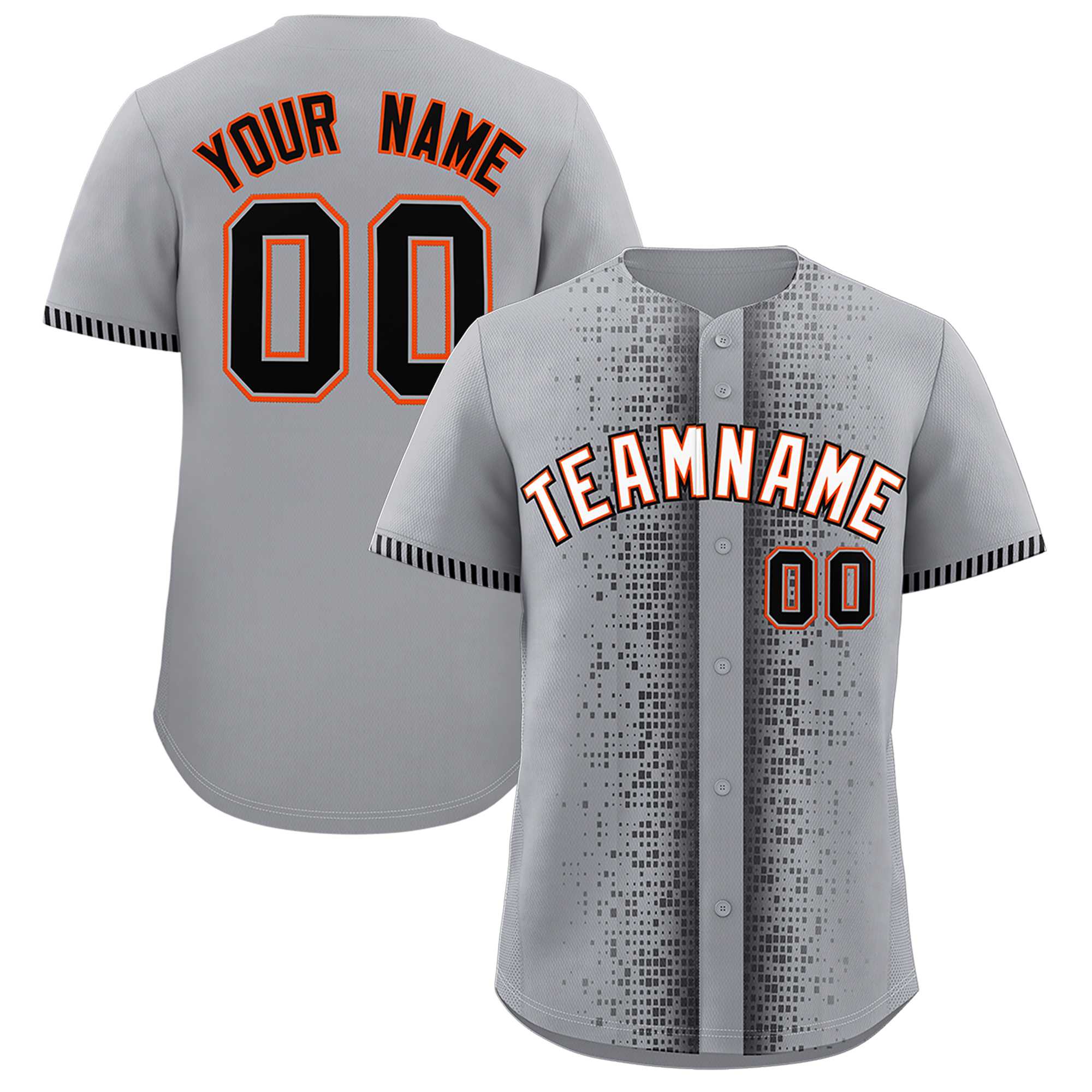 Custom Dark Gray Black Personalized Phonetic Rhythm Authentic Baseball Jersey | KXKSHOP