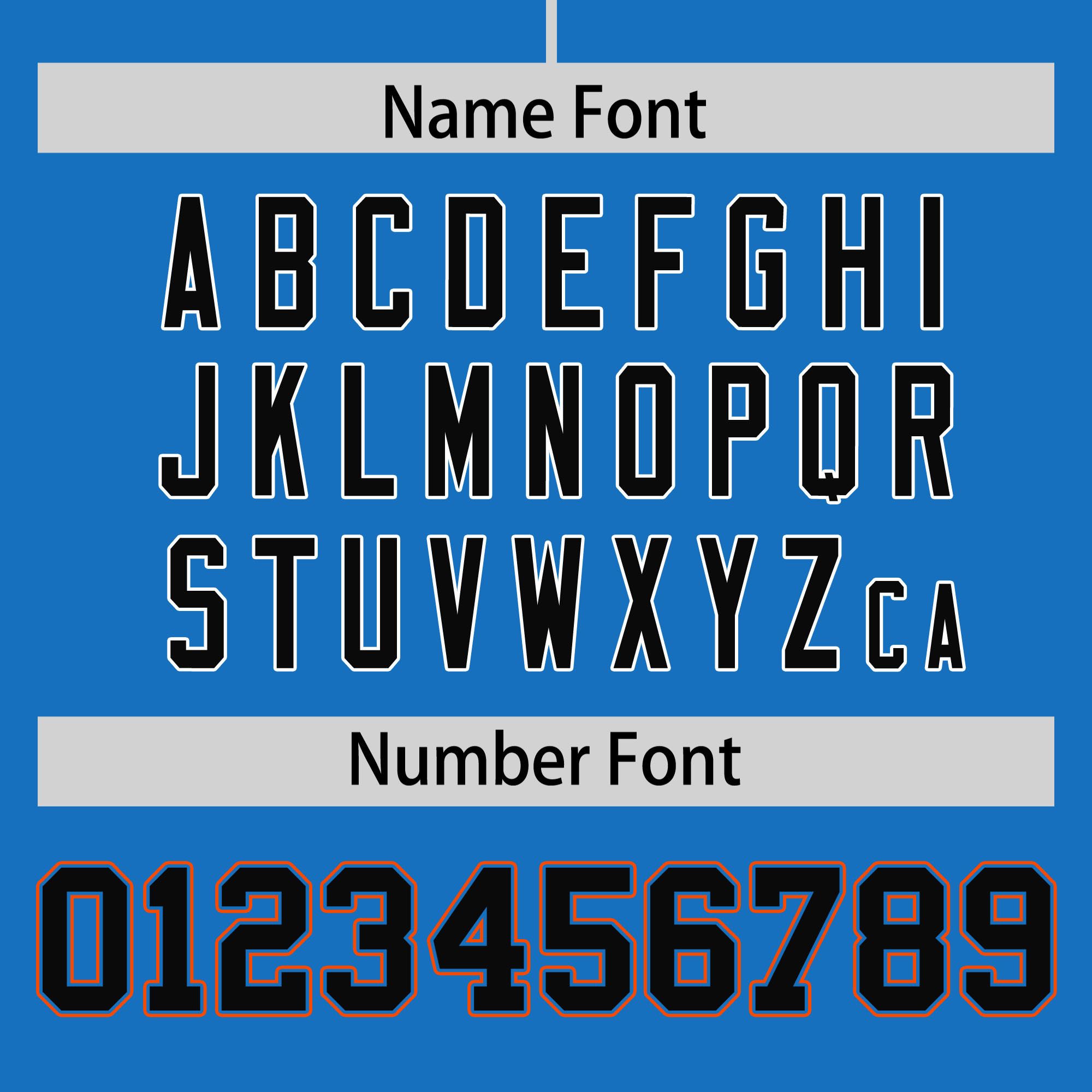 Custom Powder Blue Orange Personalized Phonetic Rhythm Authentic Baseball Jersey | KXKSHOP