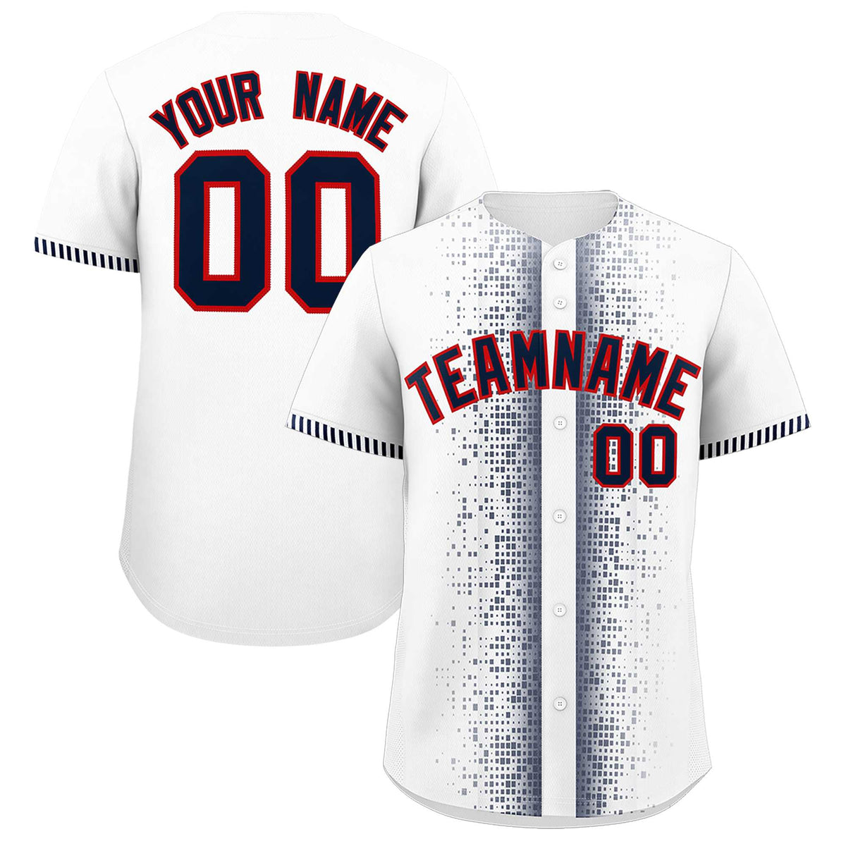 Custom White Navy Personalized Phonetic Rhythm Authentic Baseball Jersey | KXKSHOP