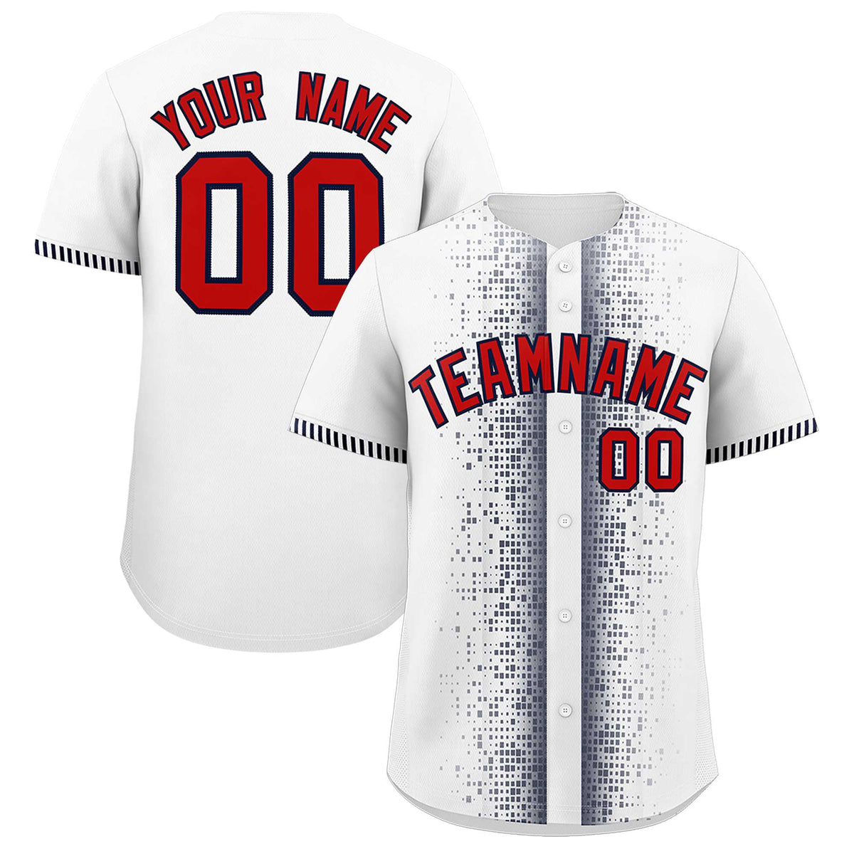 Custom White Navy Personalized Phonetic Rhythm Authentic Baseball Jersey | KXKSHOP