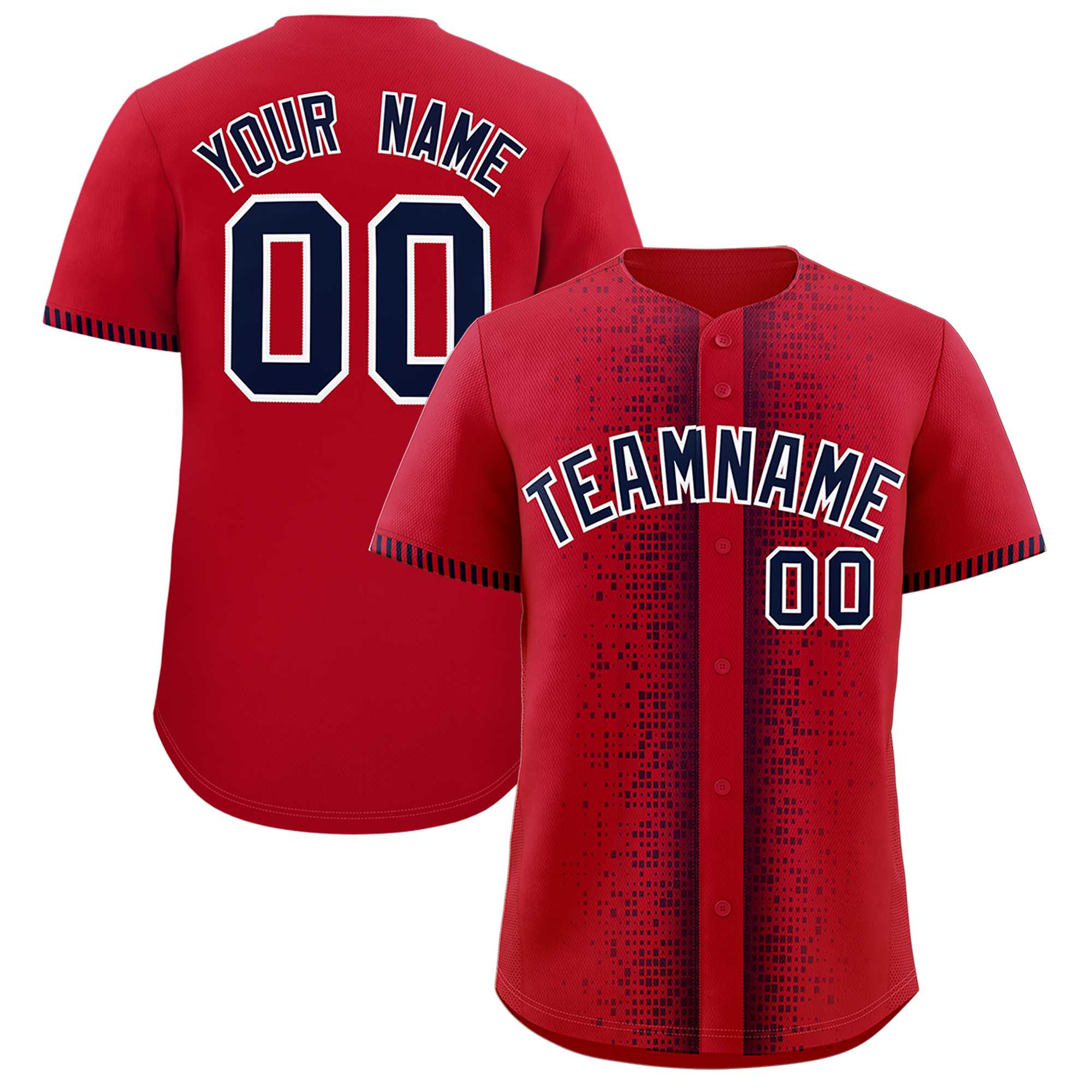 Custom Red Black Personalized Phonetic Rhythm Authentic Baseball Jersey | KXKSHOP