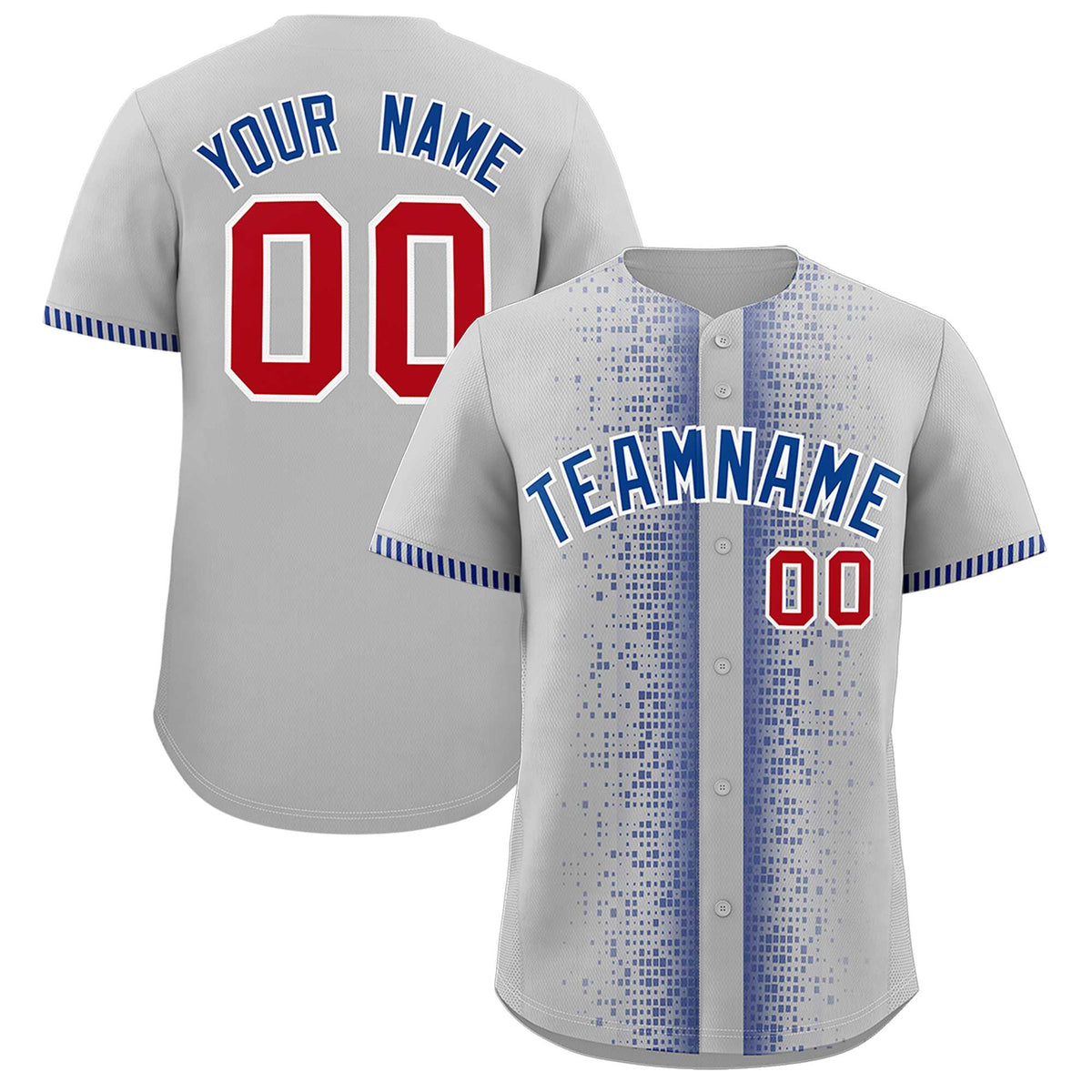 Custom Gray Royal Personalized Phonetic Rhythm Authentic Baseball Jersey | KXKSHOP