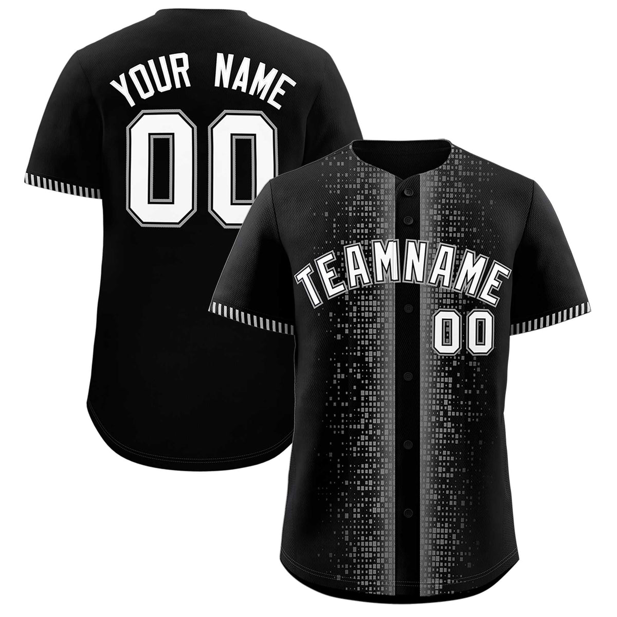 Custom Black Gray Personalized Phonetic Rhythm Authentic Baseball Jersey | KXKSHOP