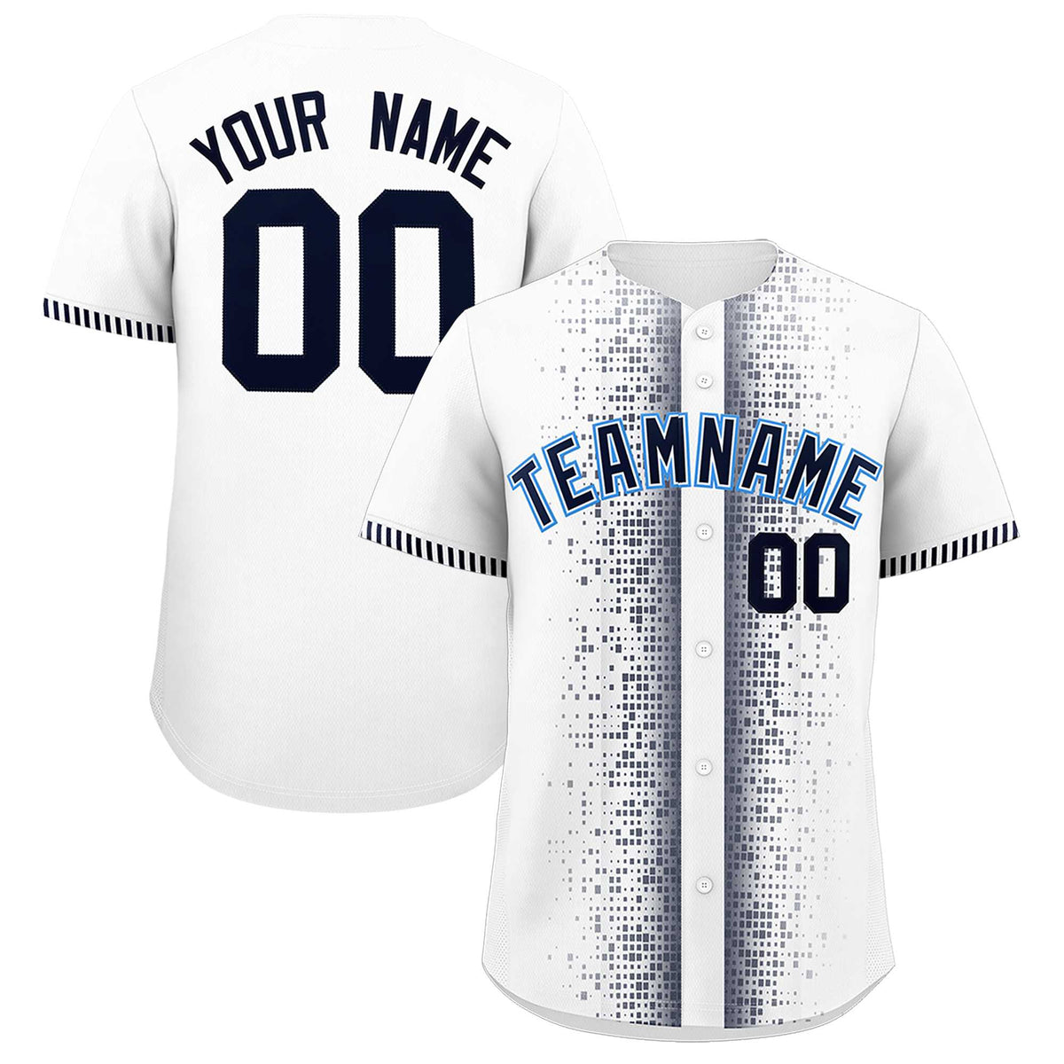 Custom White Navy Personalized Phonetic Rhythm Authentic Baseball Jersey | KXKSHOP